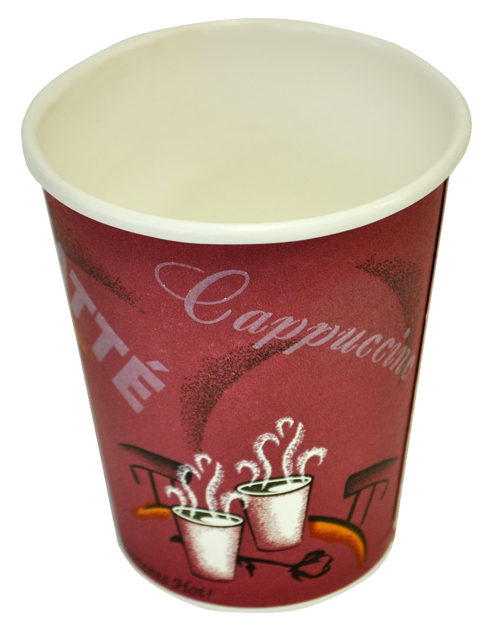 SOLO Bistro Design 10 oz Maroon Paper Hot Drink Cups - 50 Pack for Coffee, Tea, and Hot Chocolate - Perfect for Cafes, Offices, and Home Use