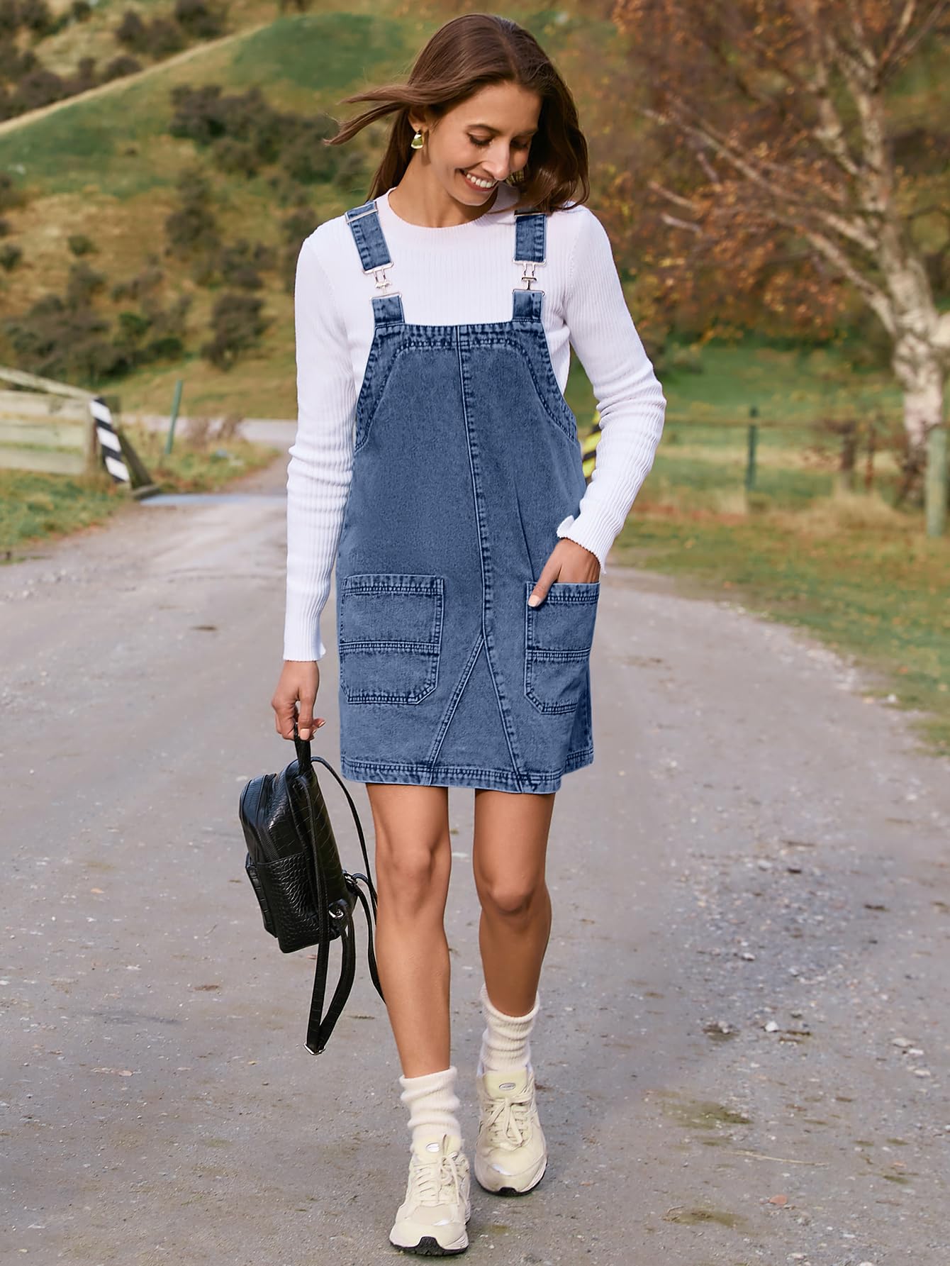BerryGo Women's Denim Overall Romper - Sleeveless Jumpsuit with Pockets | Summer Casual Outfit, Beach Wear & Street Fashion 2025