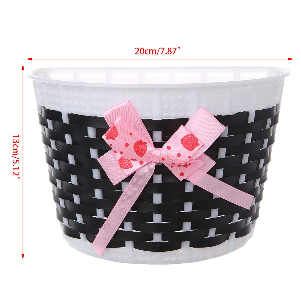 Kids Bike Front Basket - Lightweight Plastic Handlebar Storage Carrier for Bicycles, Tricycles & Scooters - Perfect for School, Park Rides & Grocery Shopping