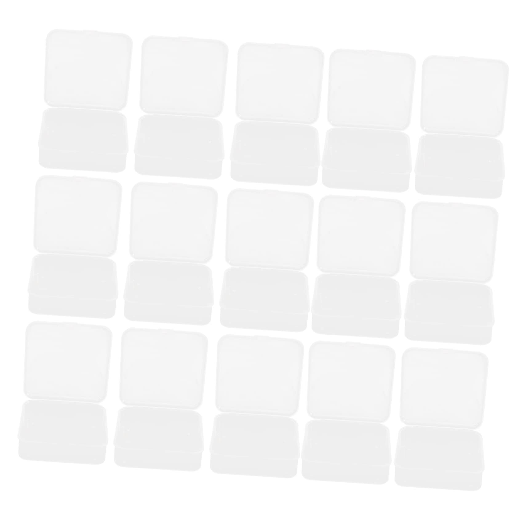 Minkissy 32pcs Clear Jewelry Organizer Box for Necklaces & Beads - Portable Storage Case for Nail Tips & Trinkets