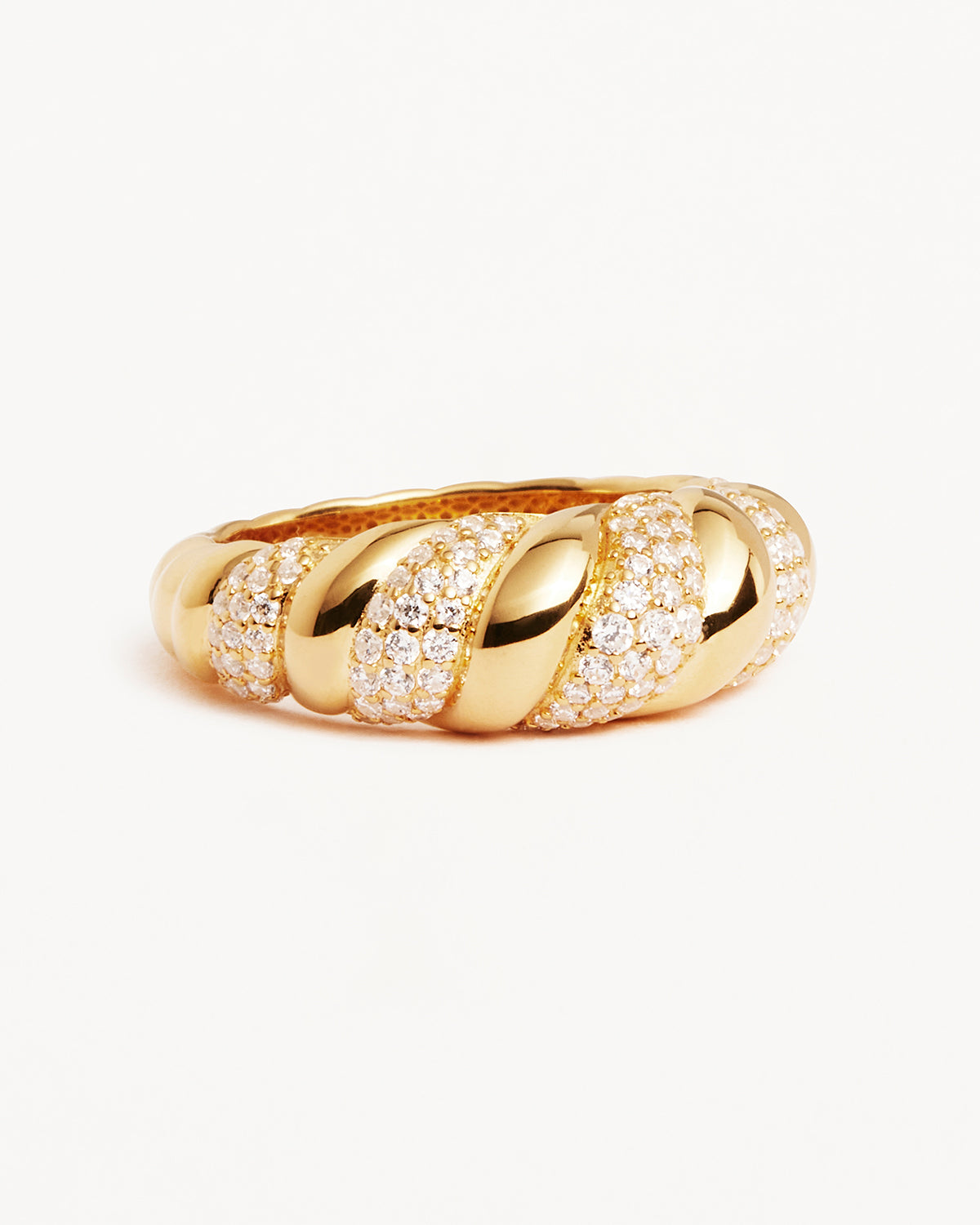 18K Gold Vermeil Stardust Soul Ring for Women - Elegant Stackable Dainty Ring for Everyday Wear, Gift for Her, Anniversary & Valentine's Day Jewelry