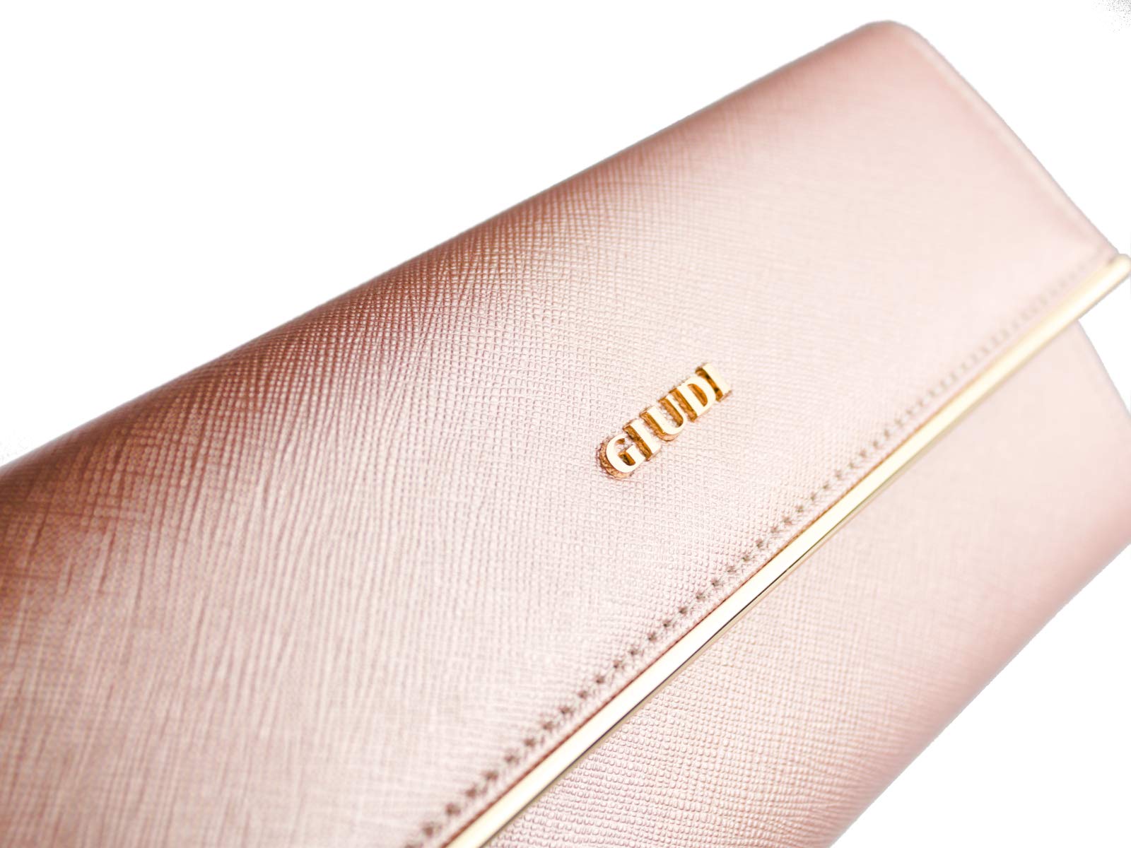 GIUDI Women's Leather Wallet & Evening Clutch Bag - Elegant RFID Blocking Wristlet for Parties, Weddings, and Night Out