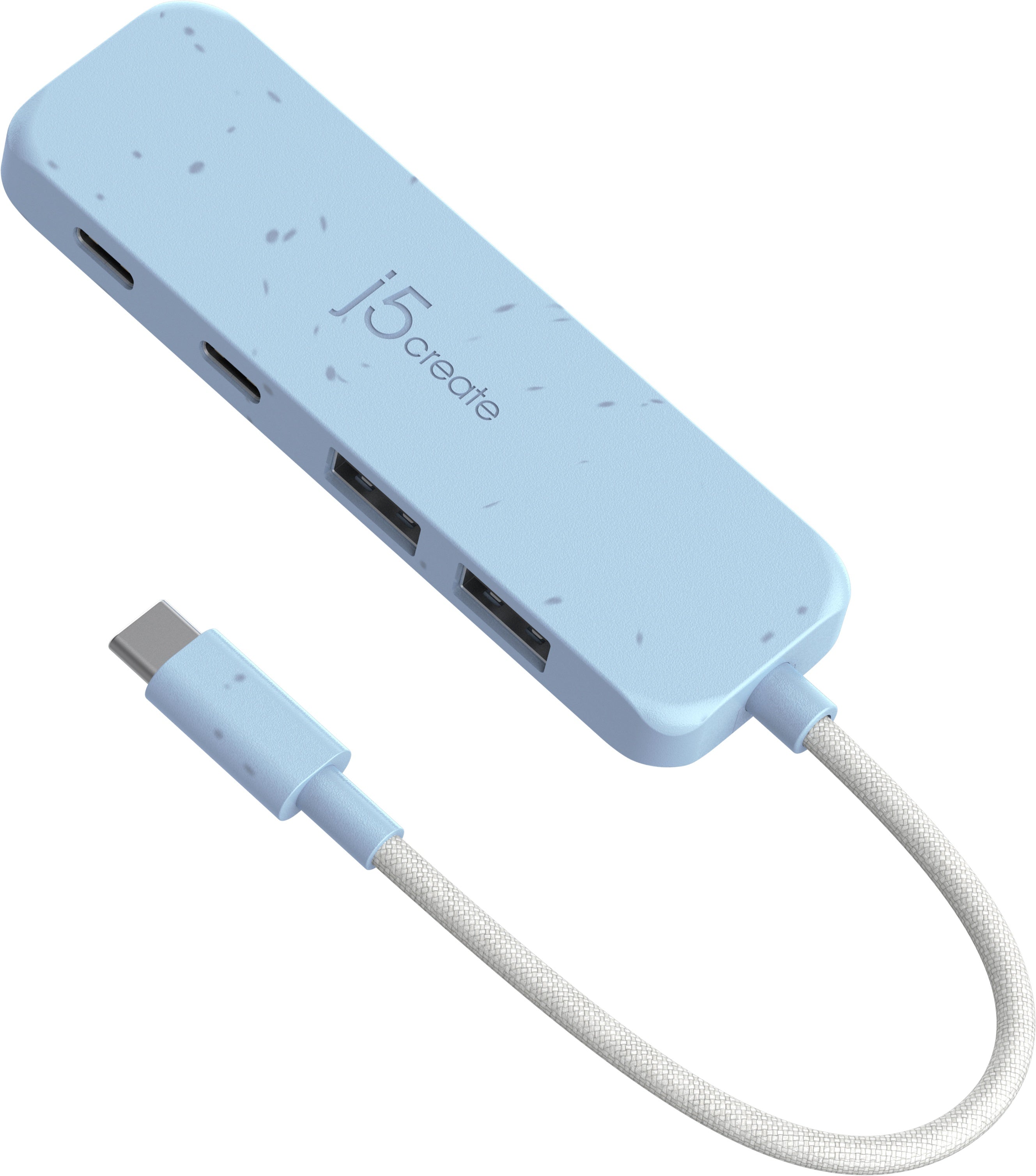Eco-Friendly USB C Hub 4 Port - USB C to USB C & USB A 3.1 Gen 2 Adapter - Fast Data Transfer & Charging for MacBook, iPad, Laptop, Phone - Home Office & Travel Use