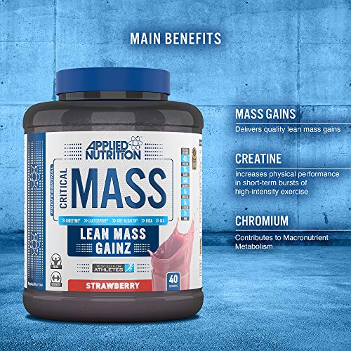 Applied Nutrition Critical Mass Professional Weight Gainer - 2.4kg (5.3lb) with 16 Servings | Muscle Building & Recovery Supplement for Bodybuilding, Fitness & Post-Workout