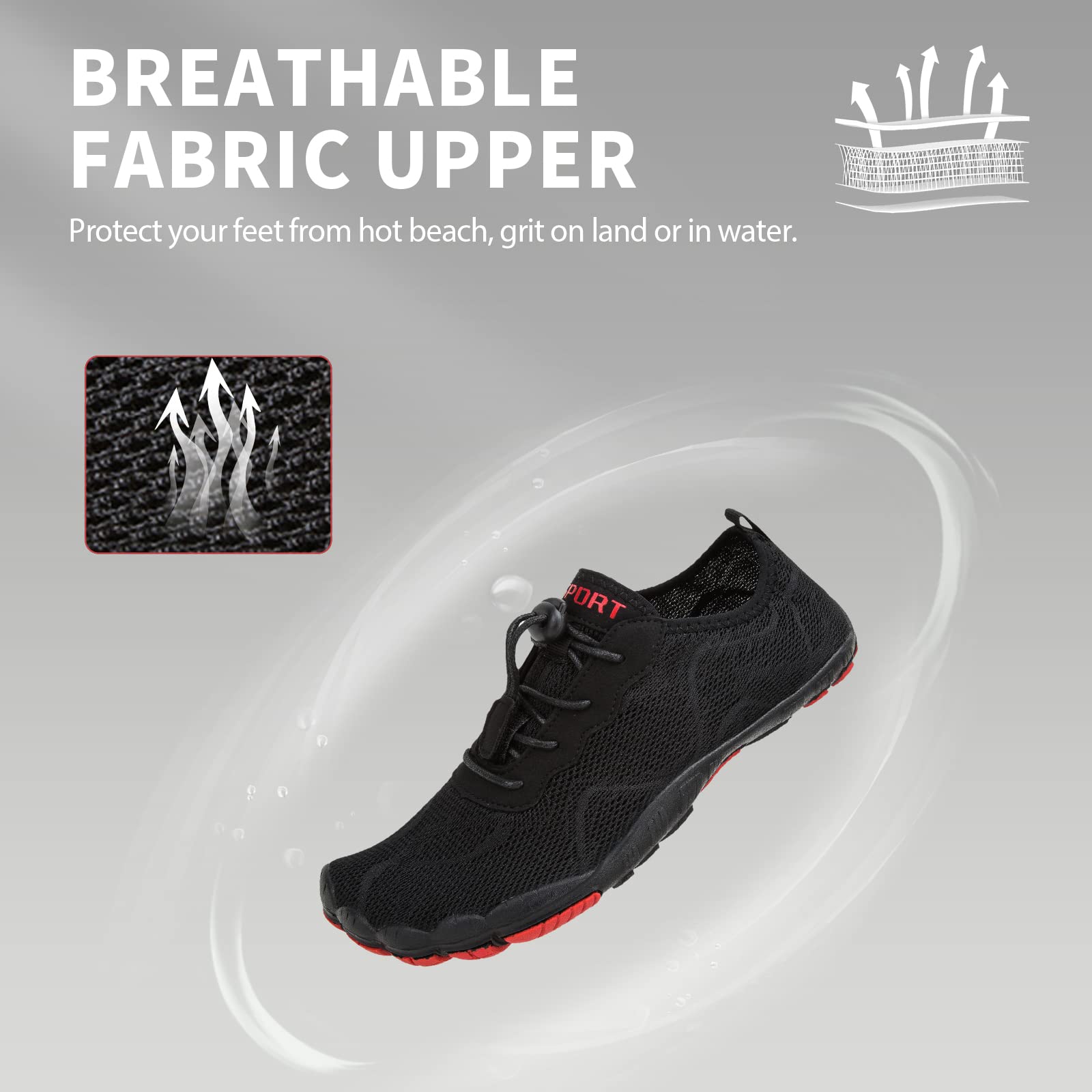 Barefoot Shoes for Men & Women - Lightweight Water Shoes for Beach, Swimming, Hiking, Walking & Trekking | Perfect for Outdoor Adventures & Water Activities