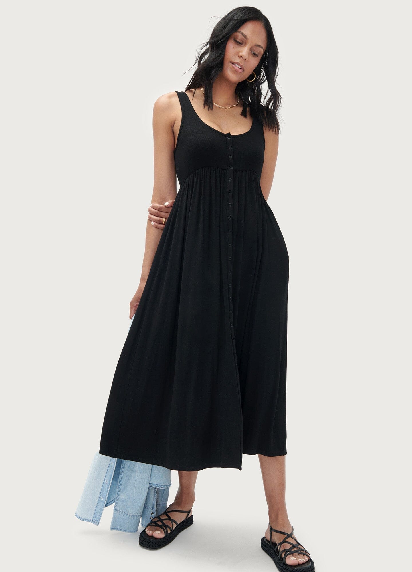 Ultra Soft Ribbed Nursing Tank Dress for Maternity & Breastfeeding - Comfortable & Stylish for Everyday Wear, Lounging & Nursing Sessions