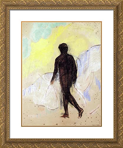 Gold Ornate Wood Frame with Double Matting