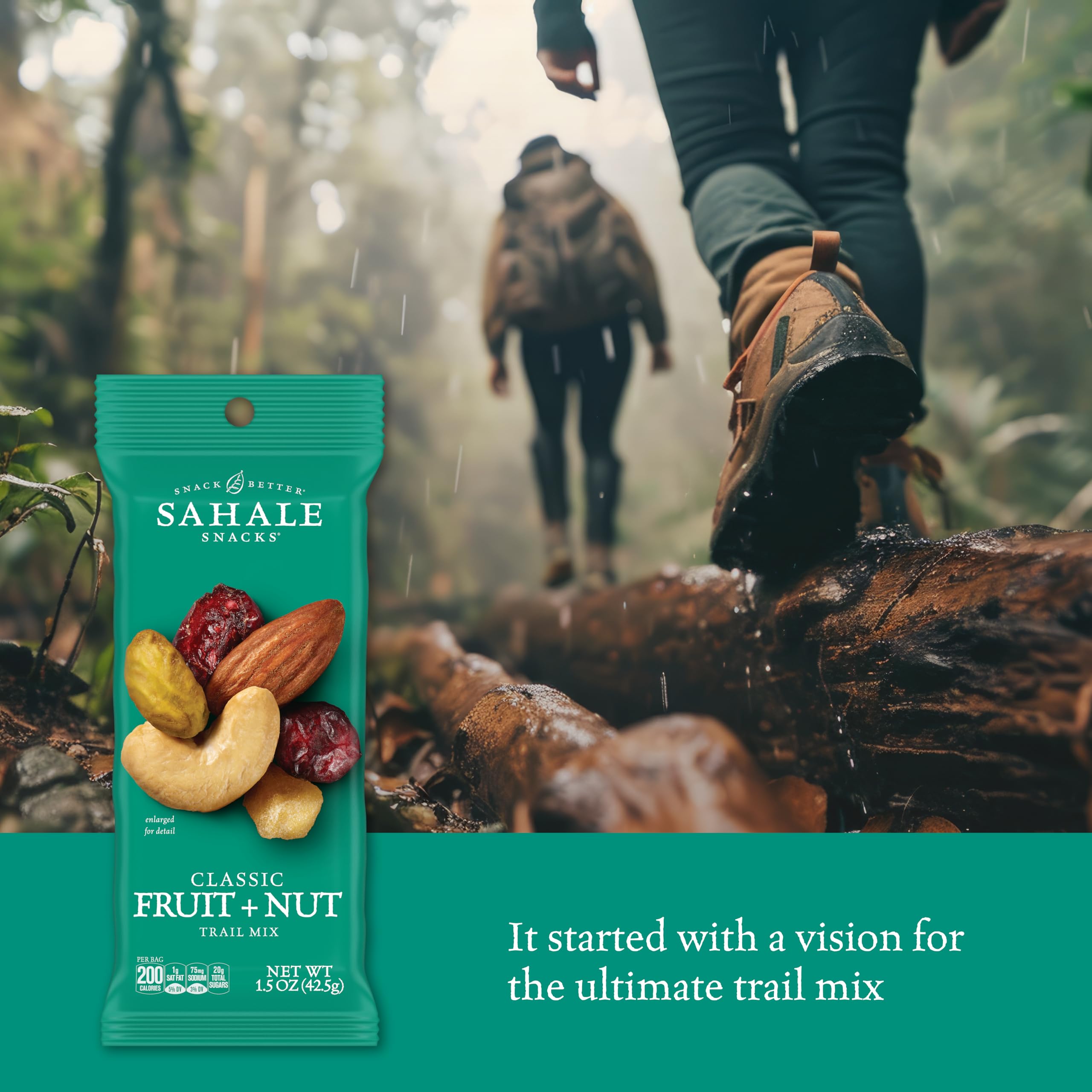 Sahale Snacks Classic Fruit and Nut Trail Mix - 1.5 Oz Grab & Go Bags (18 Packs) | Dry-Roasted Deluxe Mixed Nuts with Apples & Cranberries | Non-GMO, Kosher, Gluten-Free Snacks | Perfect for Hiking, Camping & Healthy On-the-Go Snacking