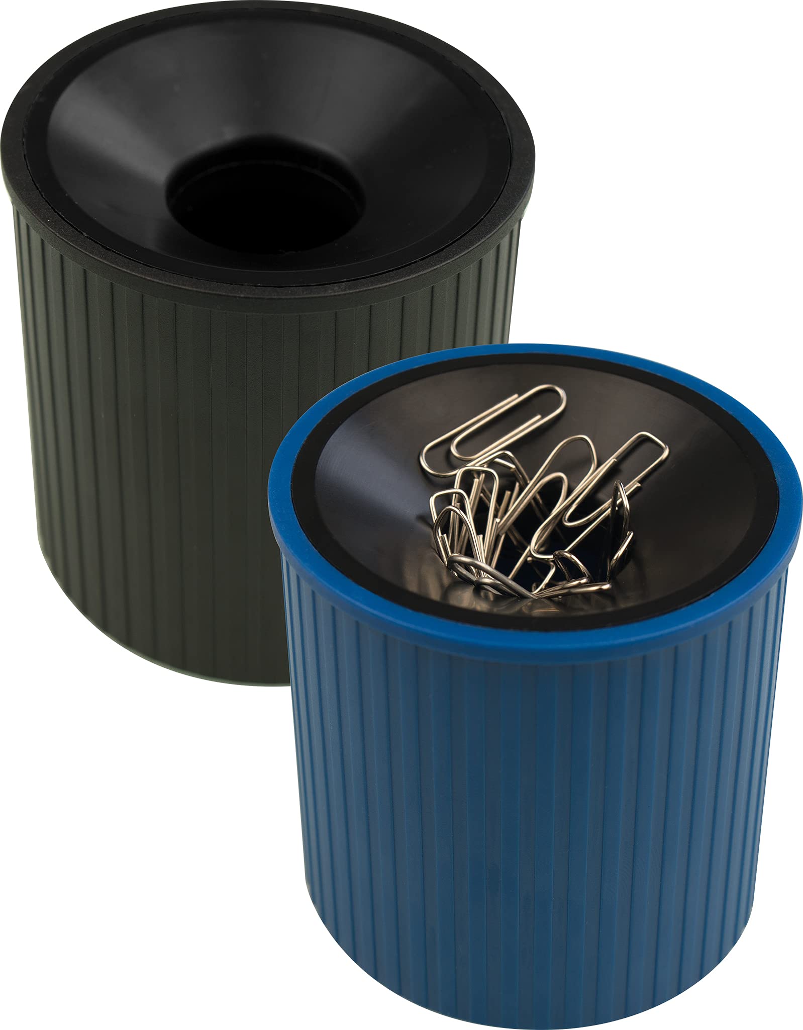 Magnetic Paper Clip Dispenser - Black Office Organizer for Desk, Drawer & Filing Cabinets | Perfect for Home, Office & School Use
