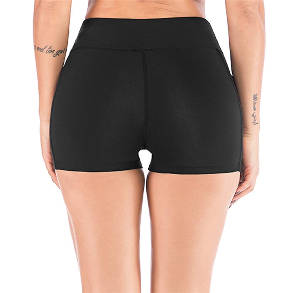Aniywn Women's Workout Shorts with Side Pockets - High Waisted Tummy Control Yoga Running Athletic Shorts - Perfect for Gym, Fitness, Yoga & Outdoor Activities