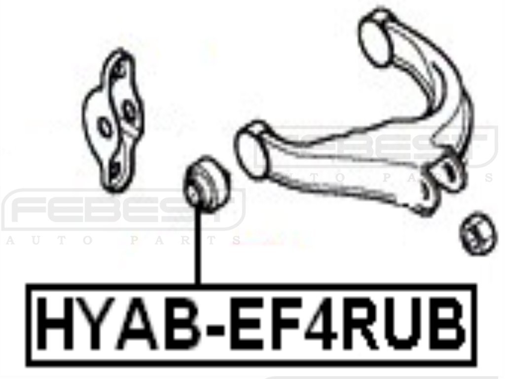 Hyundai Kia Rear Upper Control Arm Bushing Replacement Part - Durable Rubber Suspension Component for Smooth Ride - Perfect for Hyundai Elantra, Kia Forte, Sedona & More