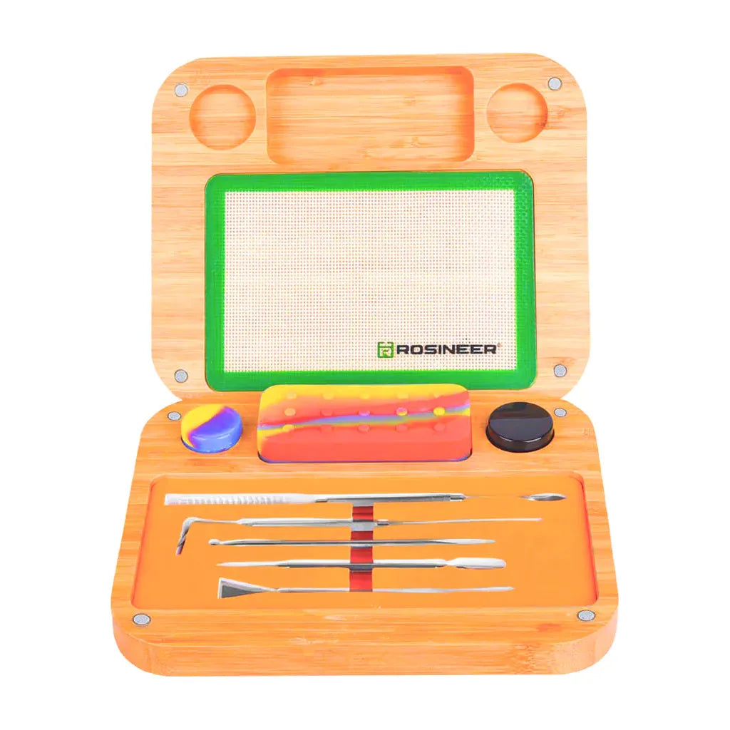 Premium Rosineer Bamboo Wax Organizer Kit - 3-Tier Storage Box for Candle Making & Wax Melts | Perfect for DIY Crafts, Home Decor & Aromatherapy