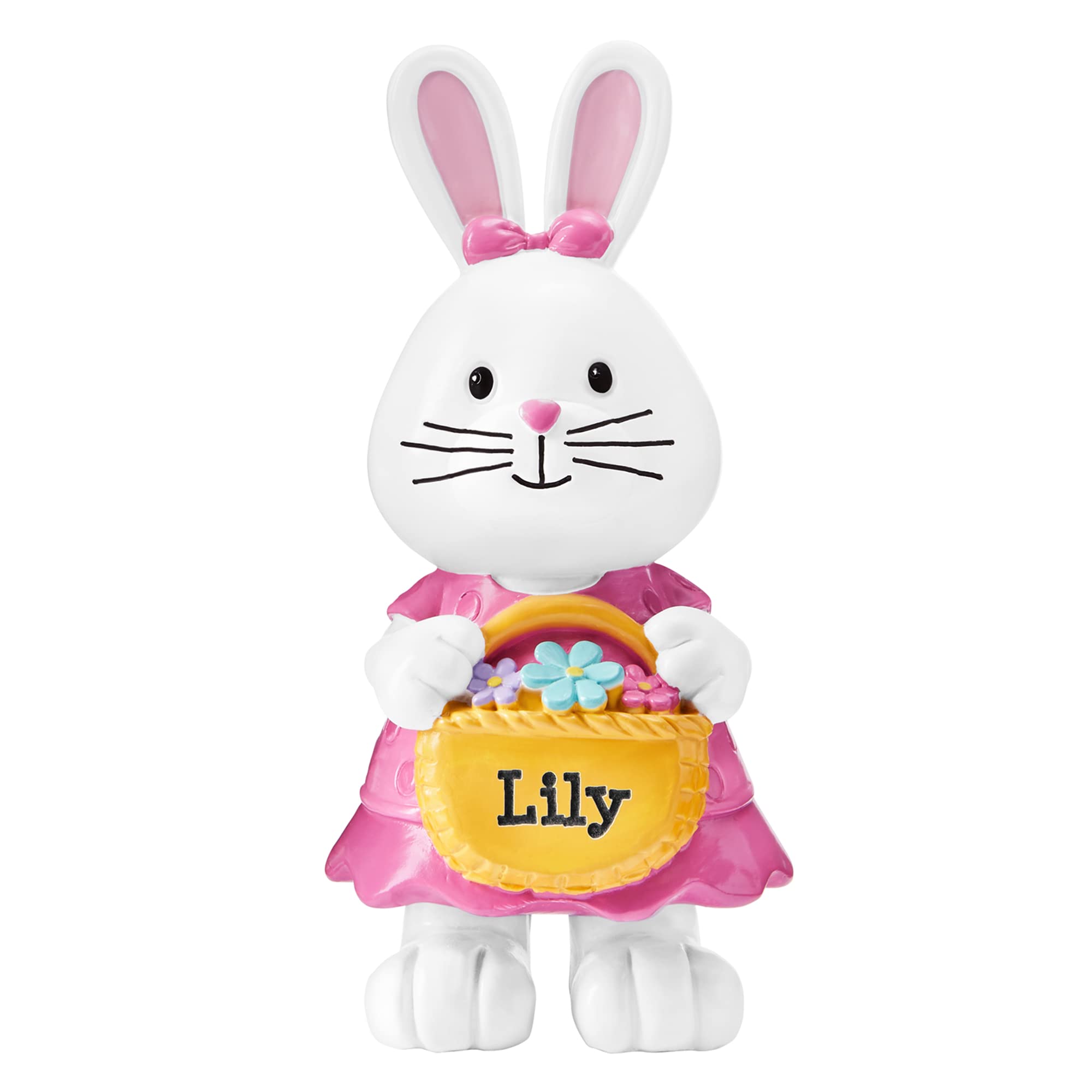 Personalized Easter Bunny Family Resin Figurine - Custom Easter Home Decor for Kids - Perfect for Easter Basket Gifts, Spring Home Decoration & Family Keepsakes