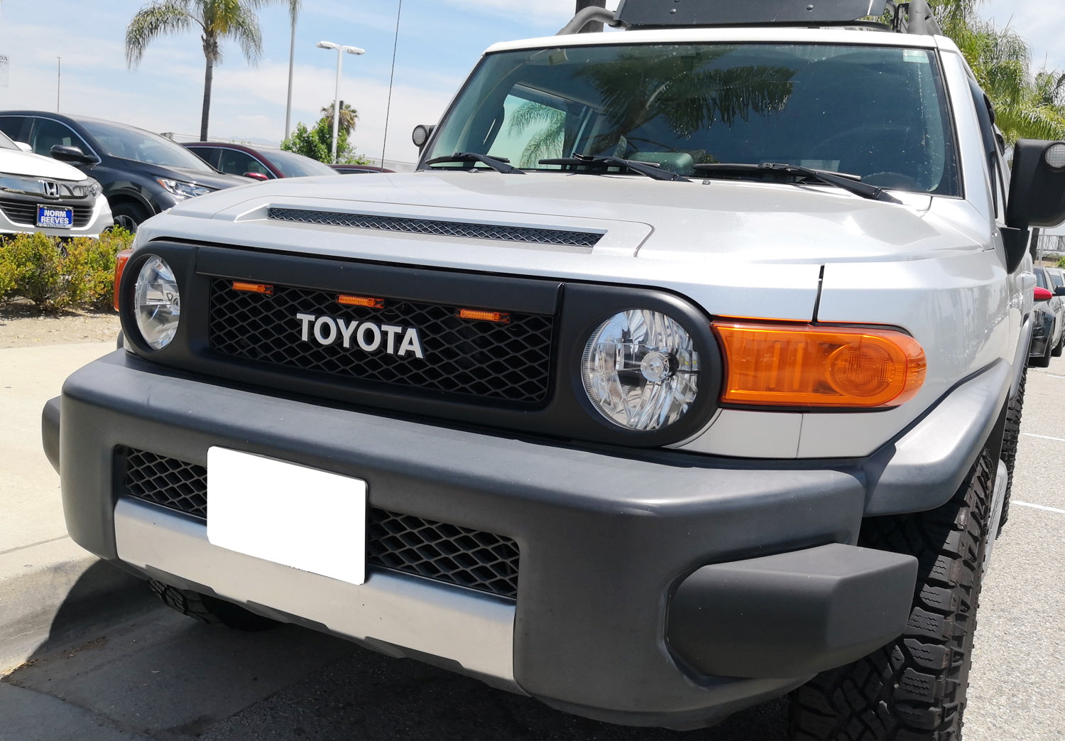3PCS Amber LED Grille Running Light Kit for 2007-2014 Toyota FJ Cruiser - Off-Road & Night Driving Safety Lights
