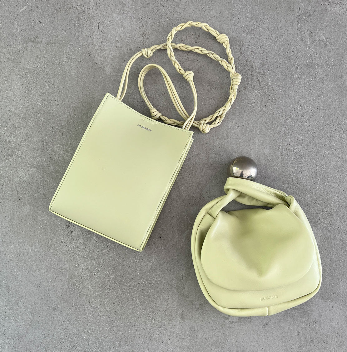 Premium Leather Sphere Pouch in Tea Green - Stylish & Durable Small Accessory Organizer for Jewelry, Coins, or Travel Essentials
