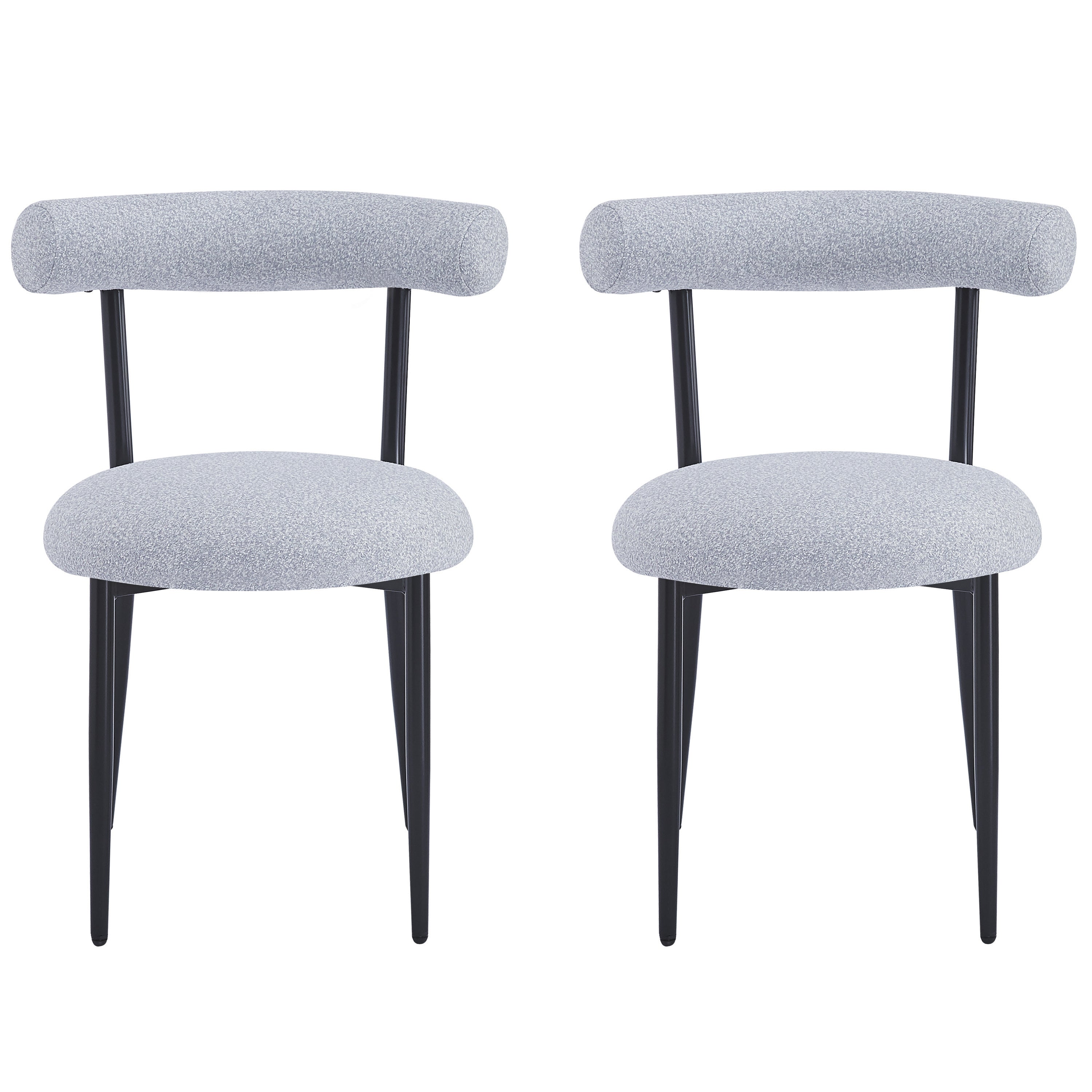Modern Dining Chairs Set of 2 - Sturdy Wooden Kitchen Chairs with Padded Seats - Perfect for Dining Room, Kitchen, Breakfast Nook & Small Spaces