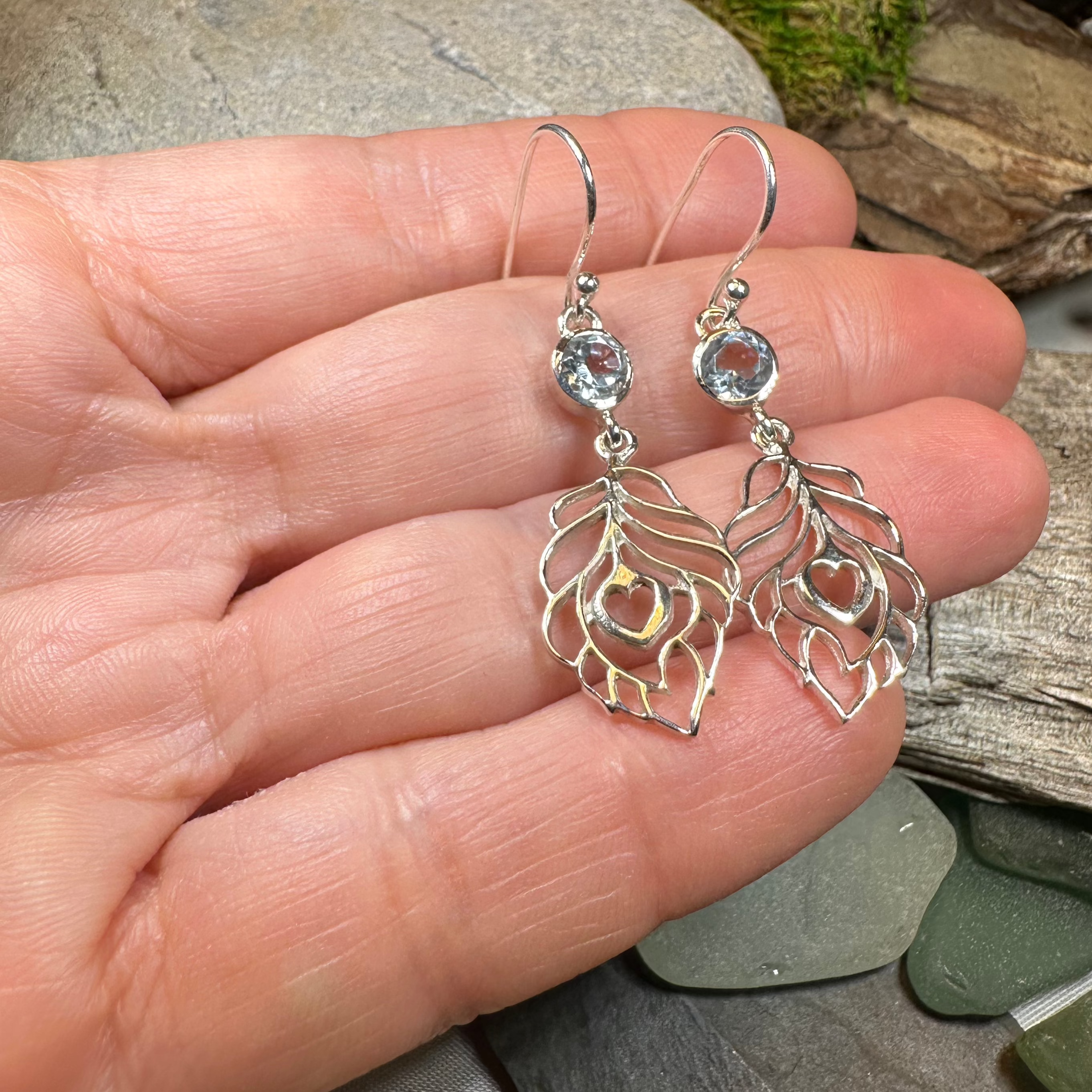 Feather Love Earrings - Lightweight Bohemian Dangle Earrings for Women, Handmade Jewelry Gift for Her | Perfect for Weddings, Parties & Everyday Wear