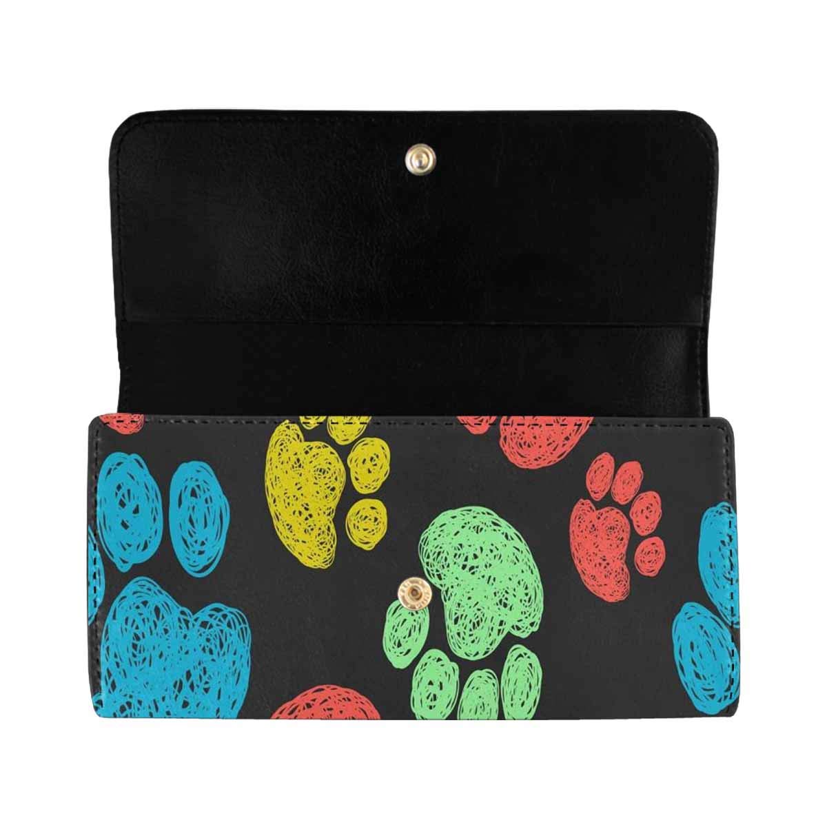 INTERESTPRINT Women's Long Clutch Wallet - Tropical Palm Leaf Design Trifold Card Holder with RFID Protection | Perfect for Beach Vacations, Summer Parties & Everyday Use