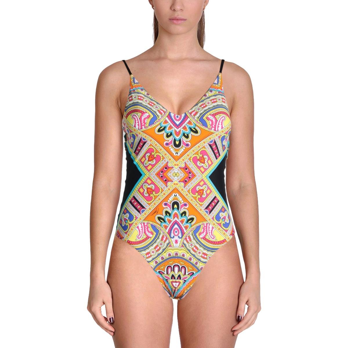 Trina Turk Women's One Piece Swimsuit - Over The Shoulder Bathing Suit for Beach, Pool & Vacation | Stylish & Comfortable Swimwear