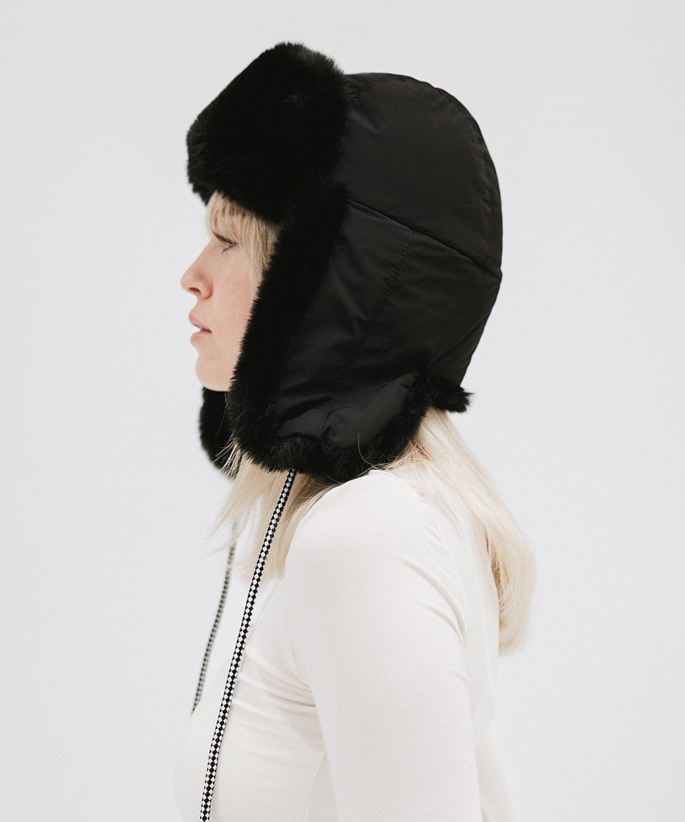 Leda Trapper Hat for Men Women - Warm Winter Fur Hat with Ear Flaps - Cozy Outdoor Hunting Skiing Snowboarding Hat - Perfect for Cold Weather Adventures