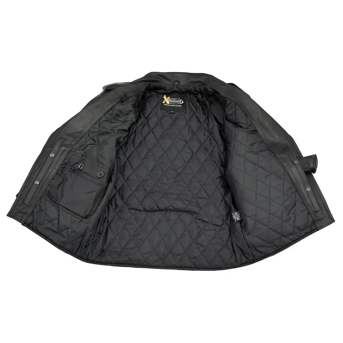 X Element Men's Genuine Leather Motorcycle Jacket - Biker Jacket for Men, Heavy Duty Riding Gear for Harley Davidson & Cruiser Motorcycles - Perfect for Road Trips & Motorcycle Rallies