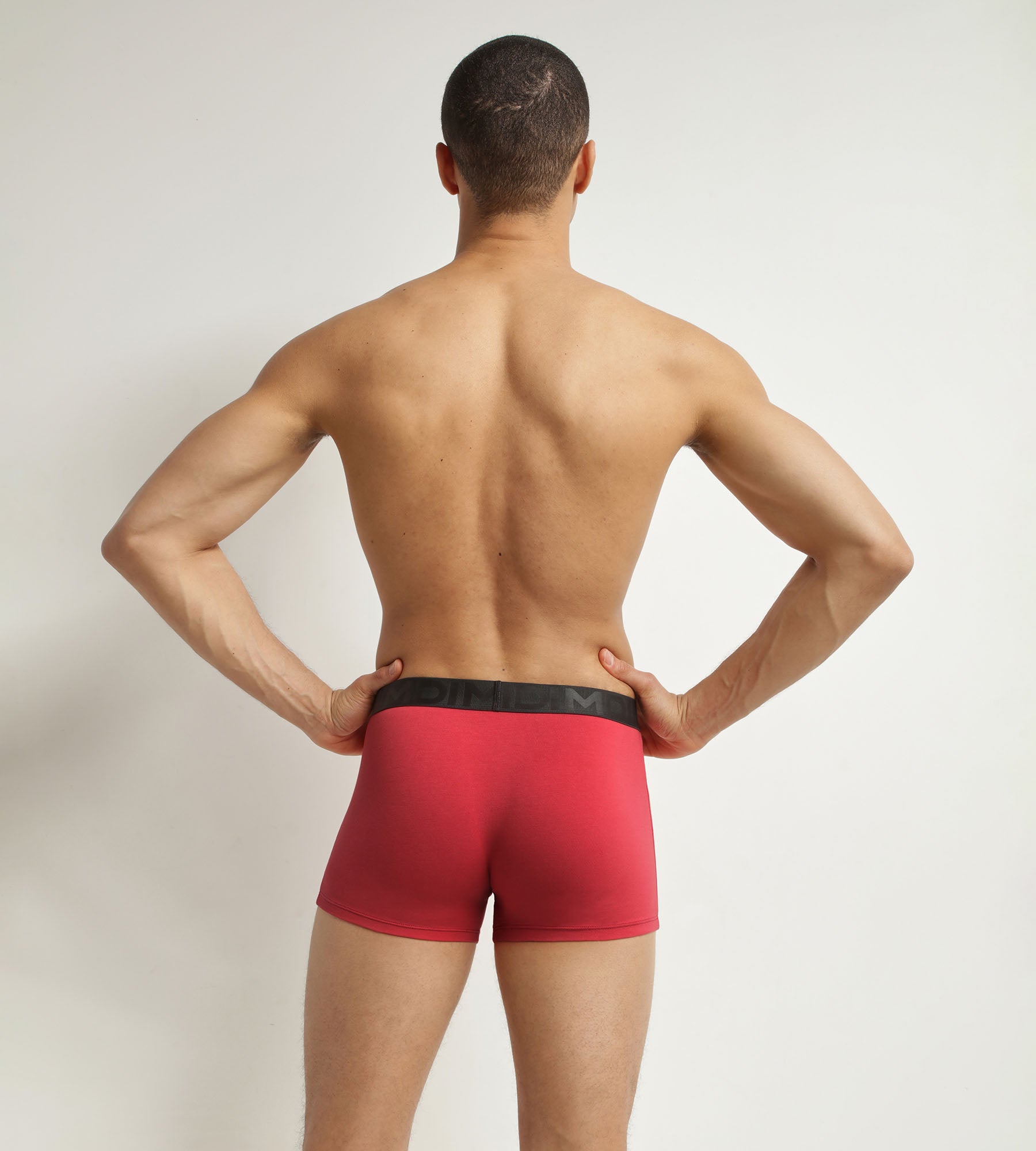 Men's Cotton Modal Boxer Briefs with Contrast Waistband - Rubis Dim Classic - Comfortable Underwear for Everyday Wear & Active Lifestyle
