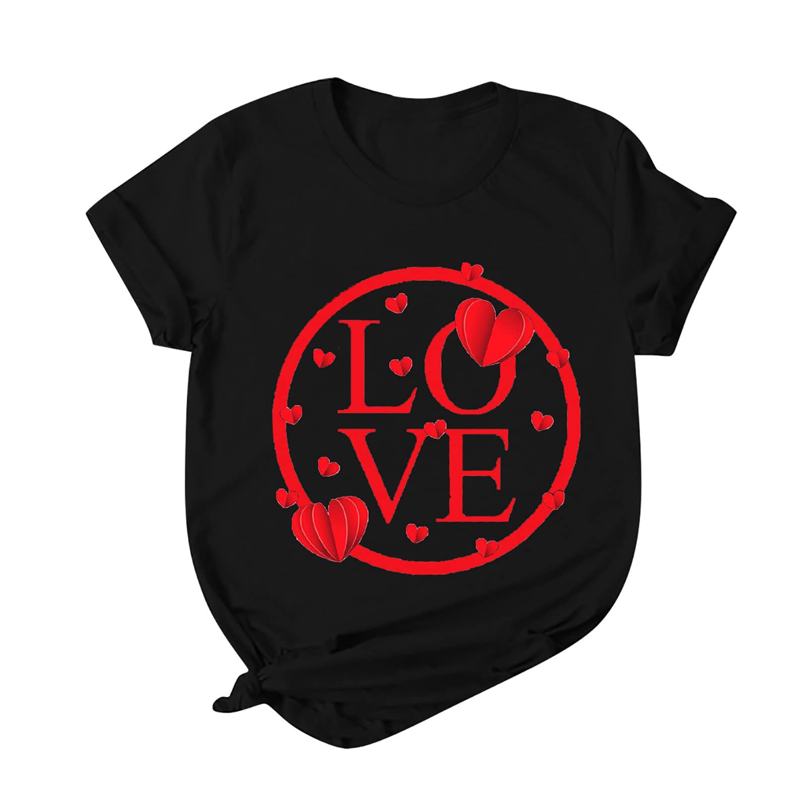 Valentine's Day Matching Couple Shirts for Women - Cute Casual Short Sleeve Crewneck Graphic Tee | Perfect for Date Nights & Romantic Getaways