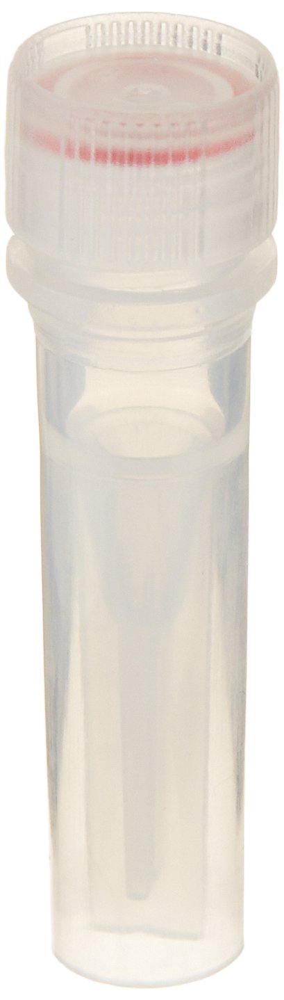 Sterile 0.5ml Polypropylene Self-Standing Microtubes with O-Ring Seal - Screw Cap & Non-Graduated (500 Pack) for PCR, Sample Storage & Lab Experiments
