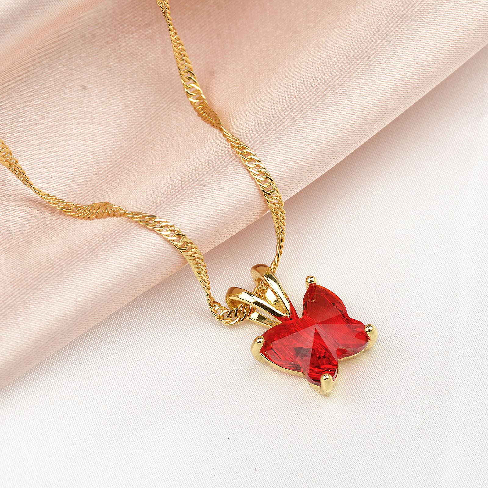 12 Month Birthstone Butterfly Necklace - Horoscope Crystal Choker with Premium Pendant Charm for Women & Girls (16+2 Inches) | Elegant Gift for Birthdays, Anniversaries & Special Occasions