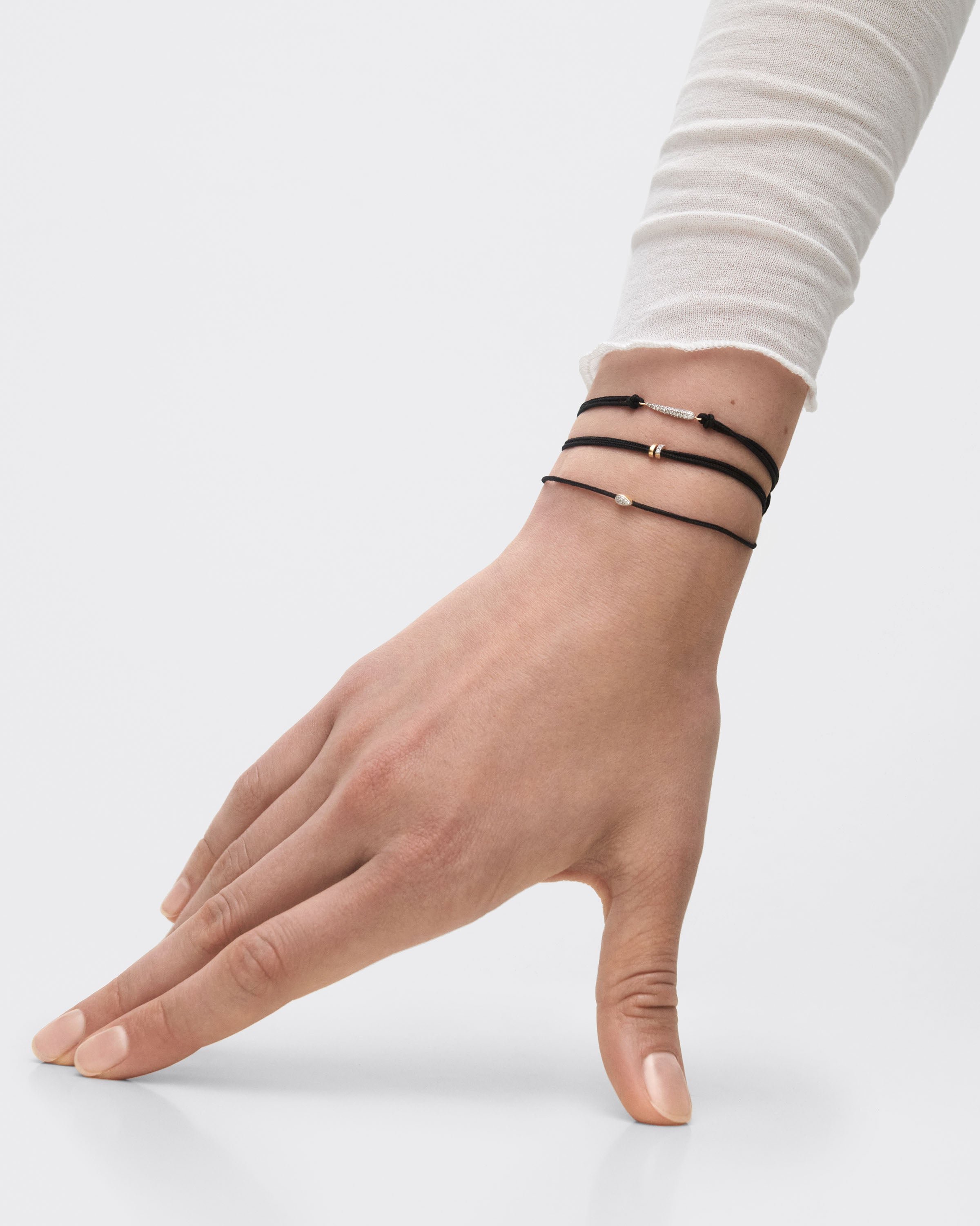 Isa Diamond Cord Bracelet - Elegant Adjustable Beaded Bracelet for Women | Perfect for Gifts, Parties & Everyday Wear