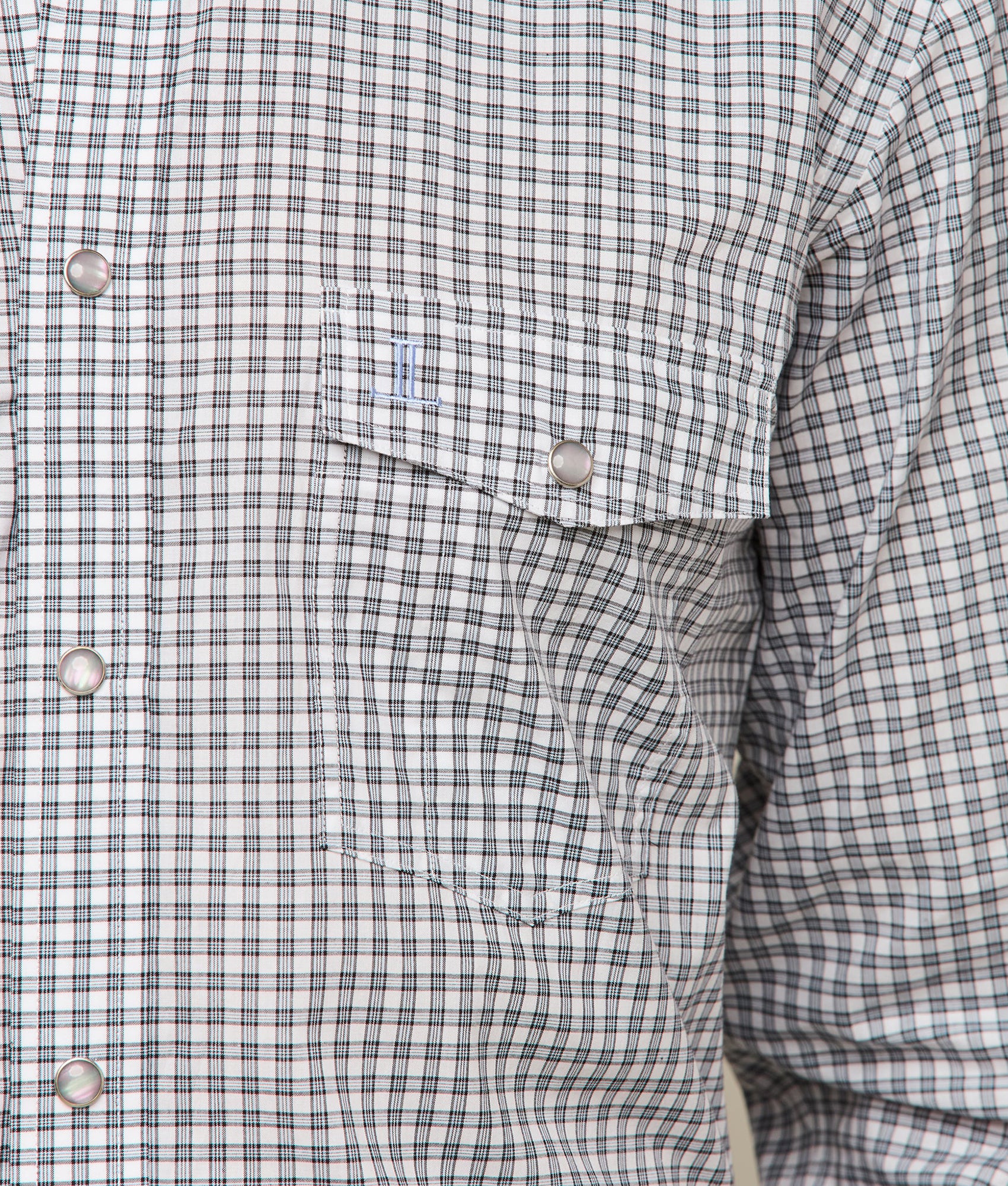 El Paso Plaid Shirt - Black & Iceberg Checkered Flannel for Men & Women | Casual Wear, Outdoor Activities, and Layering Fashion