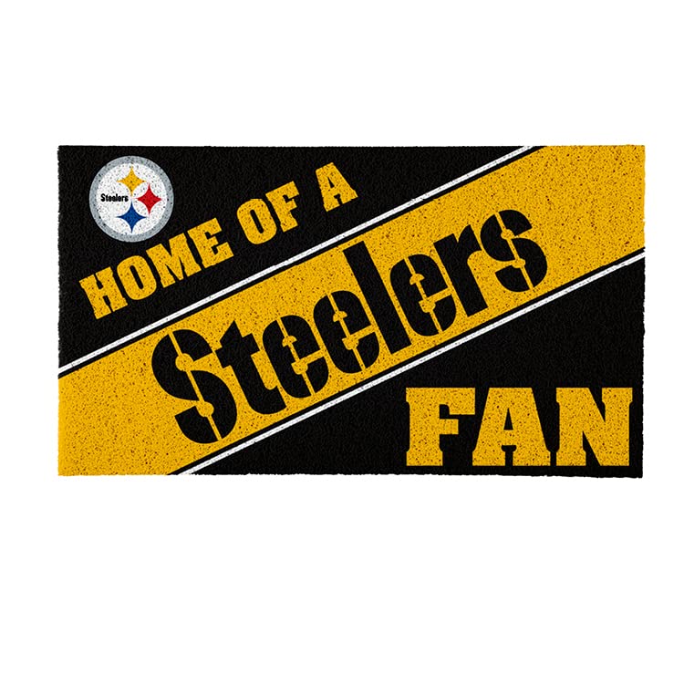 Pittsburgh Steelers Officially Licensed Door Mat 28x16 Inches - Indoor/Outdoor Non-Slip Sports Fan Rug for Home, Office & Game Day Decor