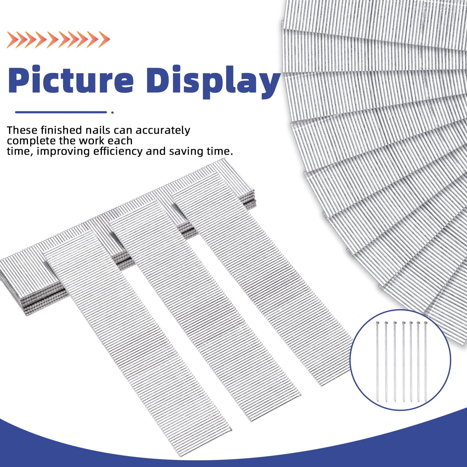Glarks 5000Pcs 18 Gauge Galvanized 5/8 inch Brad Nails - Straight Finishing Nails for Electric & Pneumatic Brad Nailer Guns - Perfect for Molding, Cabinetry, Building Assembly & DIY Woodworking Projects (F15)