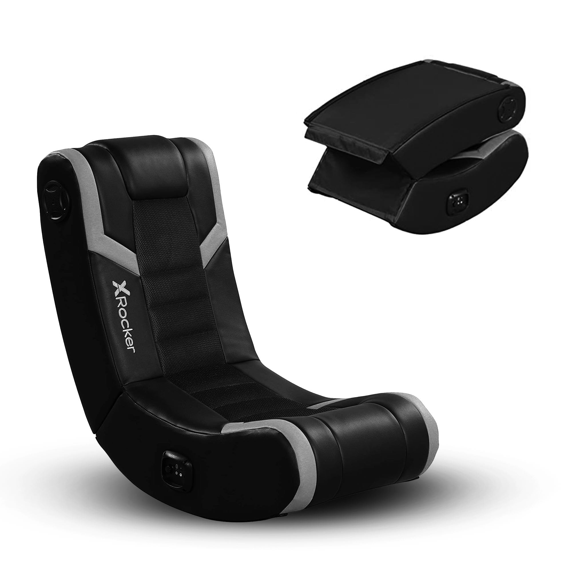 X Rocker Video Gaming Floor Rocker Chair with Built-in Speakers | Foldable Ergonomic Design for Bedroom & Game Room | Perfect Gaming Gift for Boys, Girls & Teens Ages 5-17 | Ideal for Console Gaming, Movie Nights & Relaxation