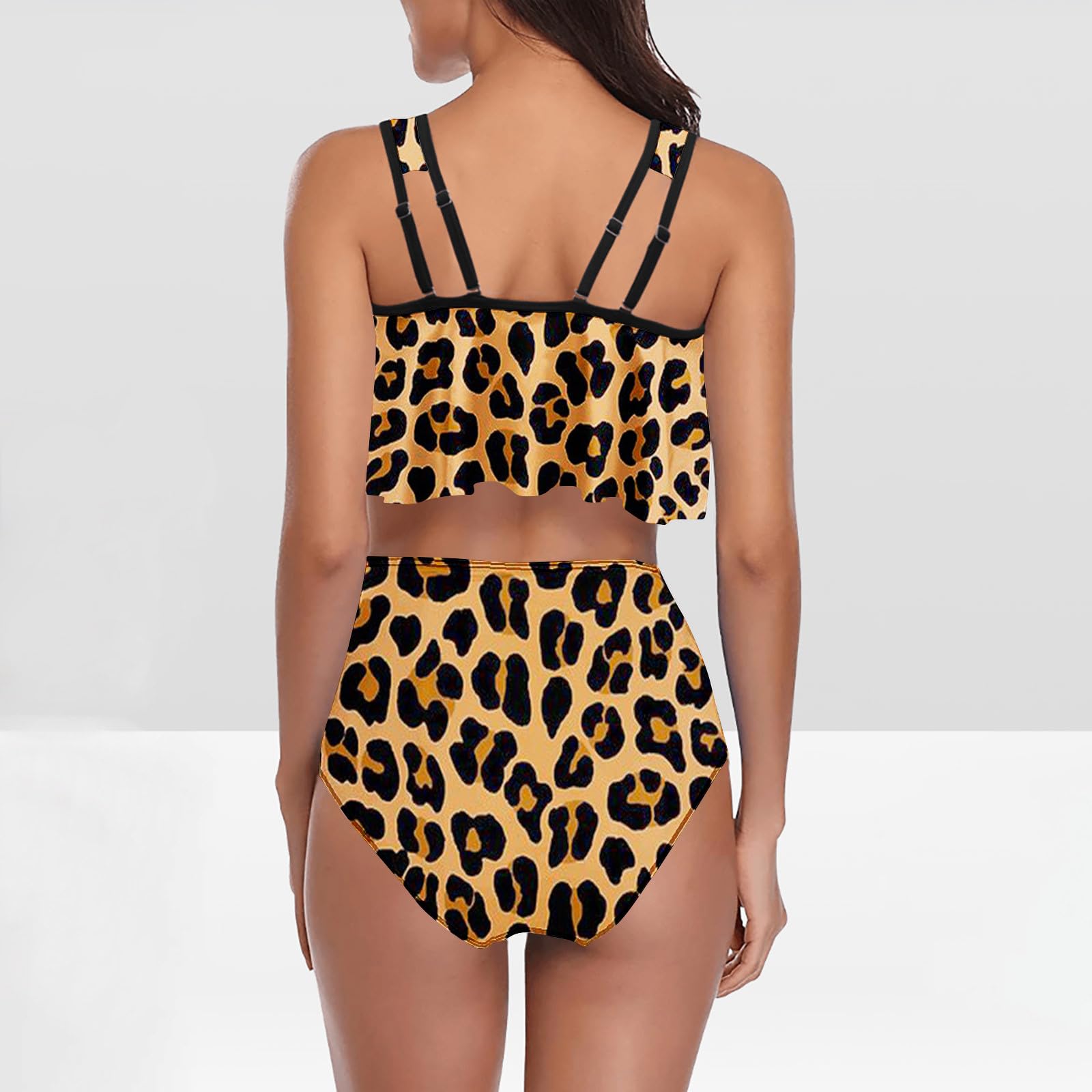 Women's Ruffled Tankini Two Piece Swimsuits - Tummy Control Bathing Suit with Strap Flounce Swimwear for Teen Girls | Perfect for Beach Vacations, Pool Parties & Summer Getaways