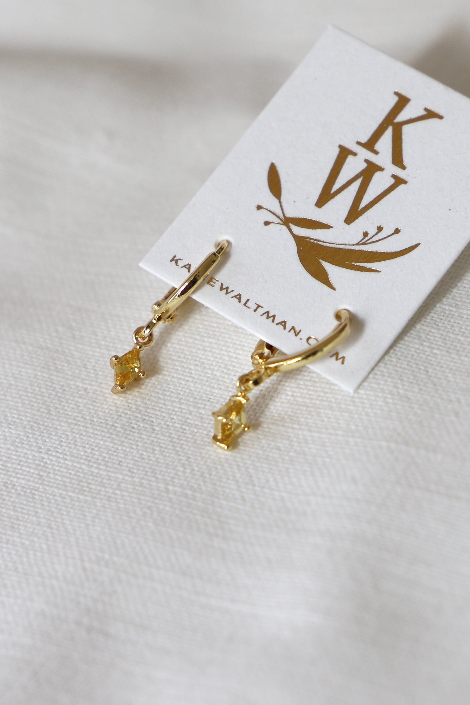 Diamond Birthstone Huggie Earrings - Elegant & Dainty Hoop Earrings for Women - Perfect Gift for Birthdays, Anniversaries & Special Occasions