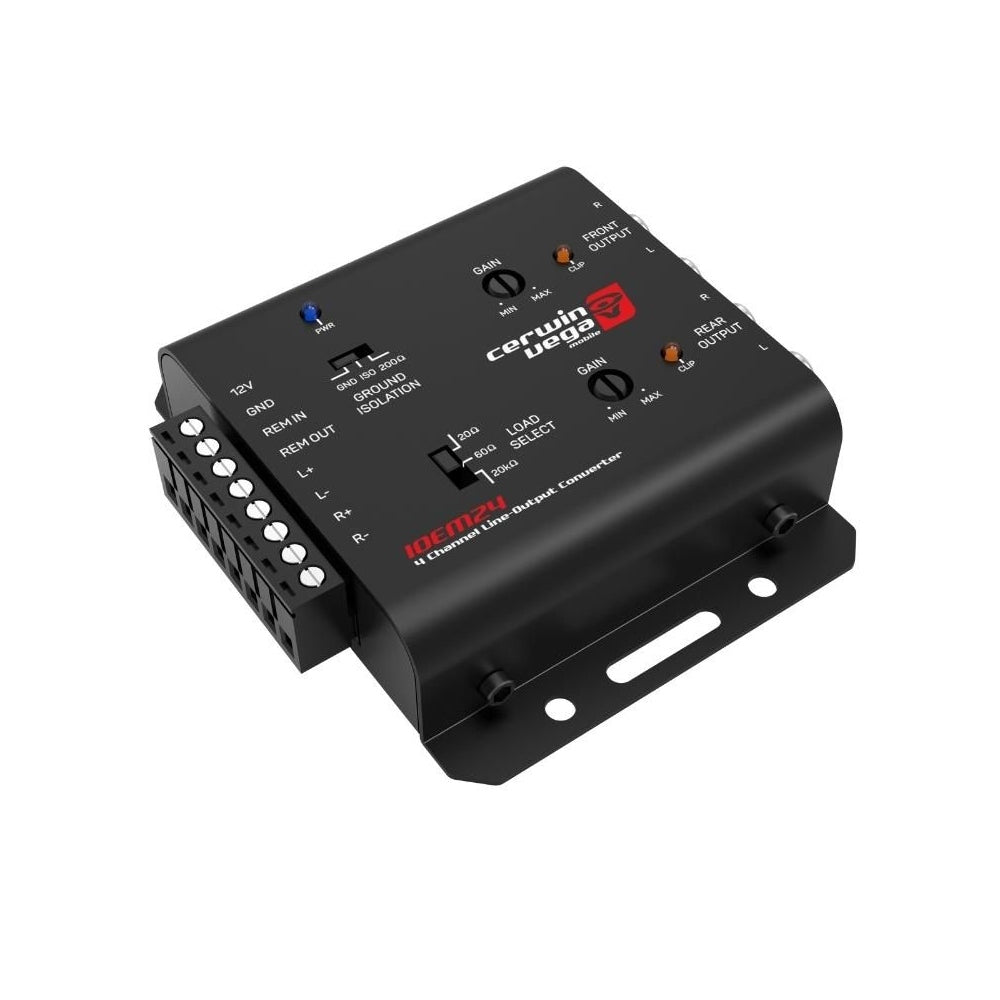 Cerwin Vega IOEM24 4 Channel High Power Line Output Converter - Car Audio System Adapter for Amplifiers & Subwoofers | Perfect for Vehicle Sound System Upgrades & Custom Installations