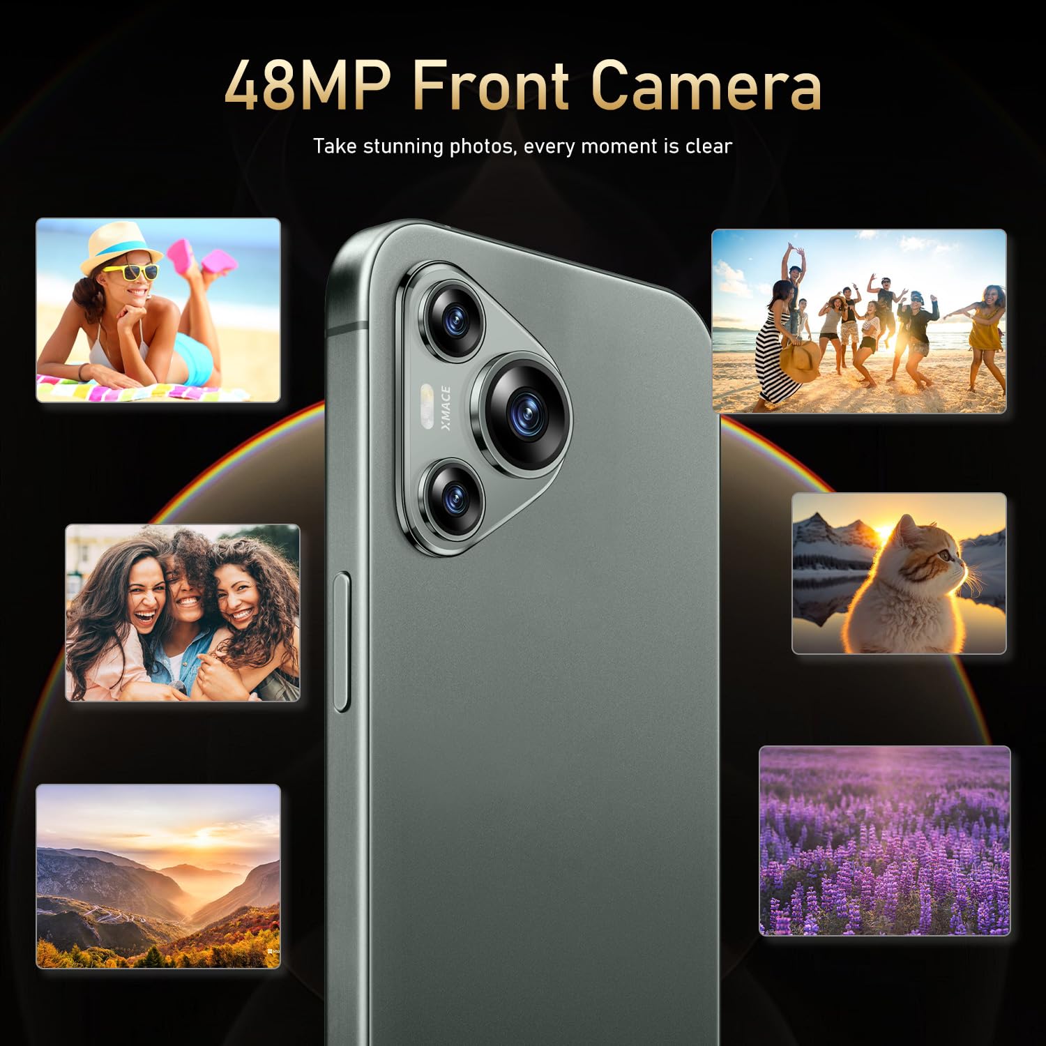 Unlocked Pura 70 8-Core Android 13 Smartphone - 8GB RAM 256GB Storage - 108MP+48MP Dual Camera - 6800mAh Battery - 7