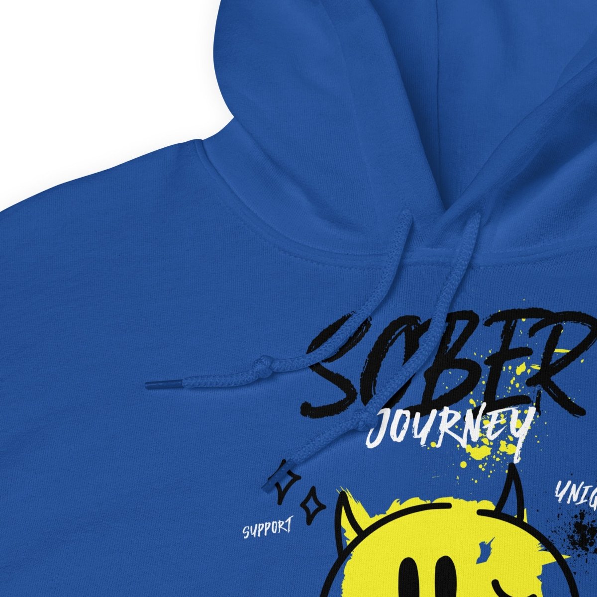 SoberFit Smiley Unisex Hoodie - Comfortable Recovery Hooded Sweatshirt for Men & Women | Perfect for 12-Step Meetings, Sober Living & Everyday Wear