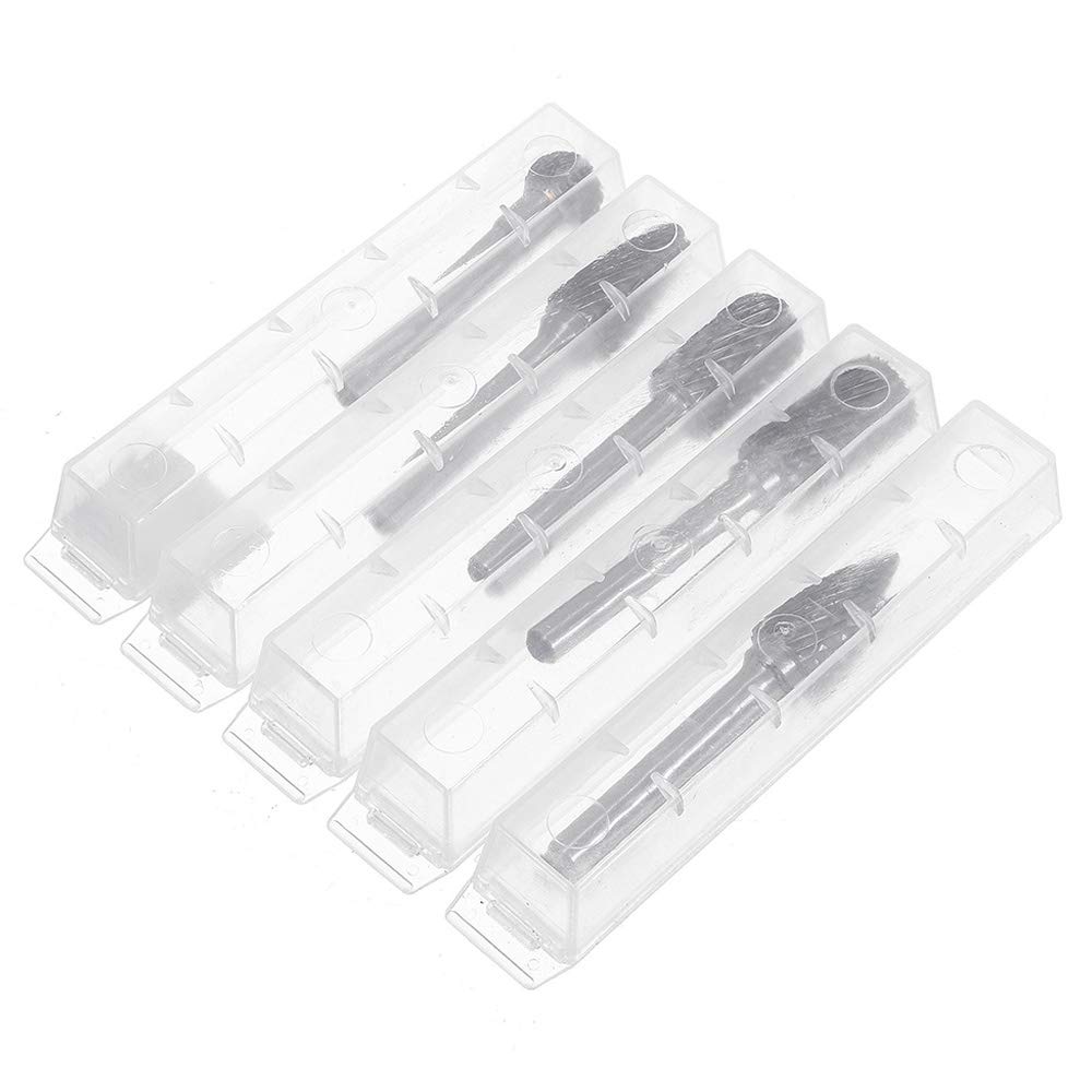 5-Piece Tungsten Carbide Rotary Burr Set - 6X12MM Double Cut Head for Drilling, Polishing, Carving & Engraving - Compatible with Rotary Drills & Die Grinders - Ideal for Metalworking, Woodworking & DIY Projects