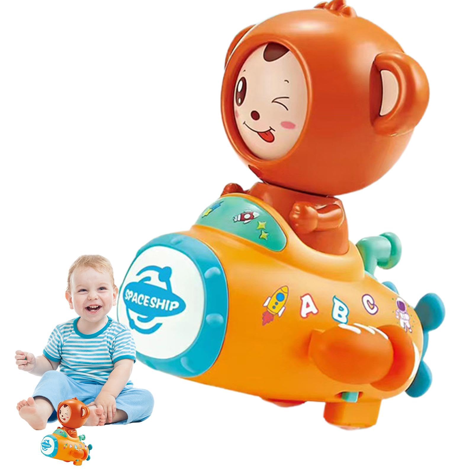 Electric Monkey Toy for Kids - Interactive Electronic Animal Spaceship Toy with Music & Sounds | Fun Birthday Gift for Boys & Girls Ages 3-5 | Perfect for Playtime, Learning & Party Entertainment