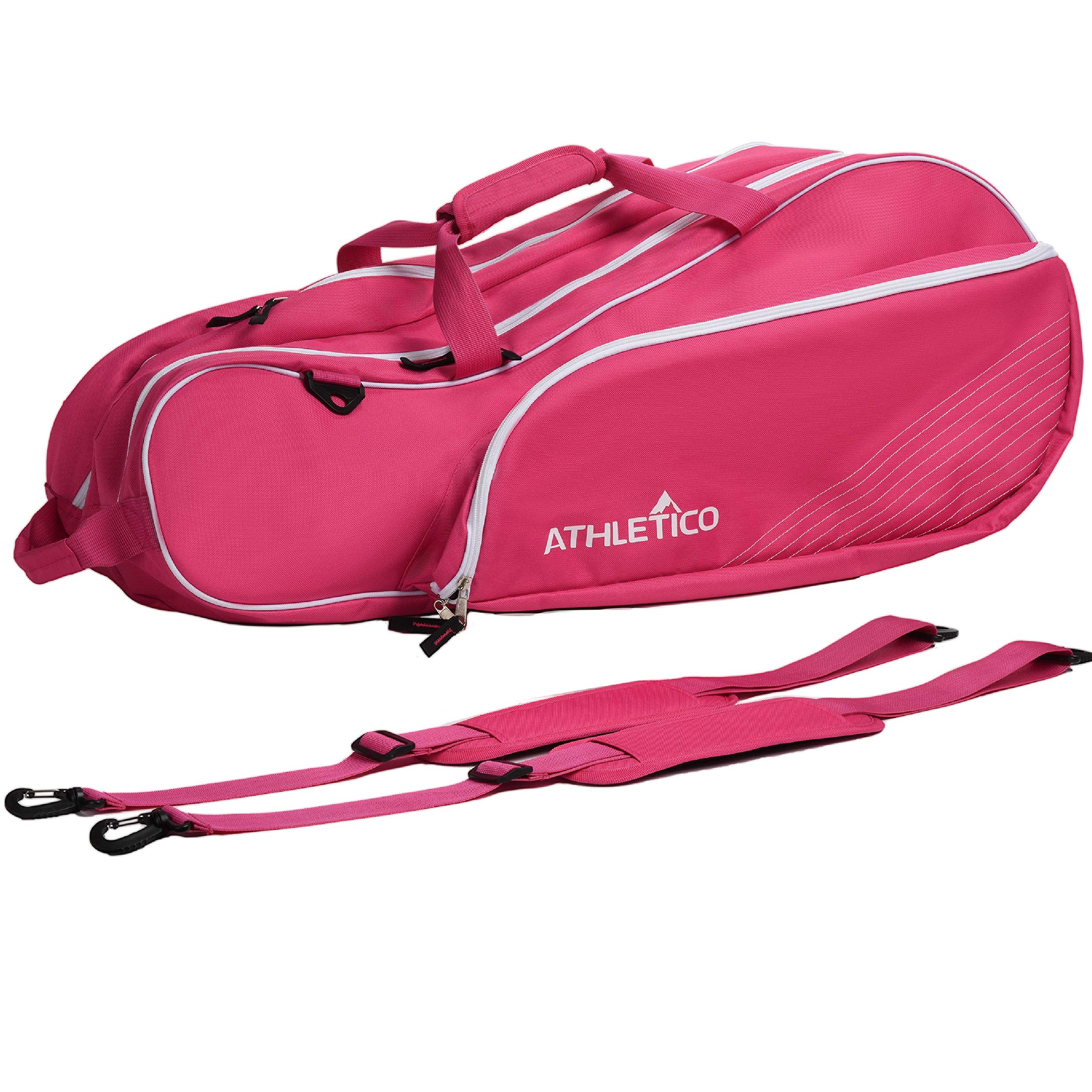 Athletico 6 Racquet Tennis Bag - Padded Protective Case for Tennis Rackets | Lightweight Durable Tennis Gear for Men, Women & Kids | Perfect for Club Matches, Tournaments & Practice Sessions