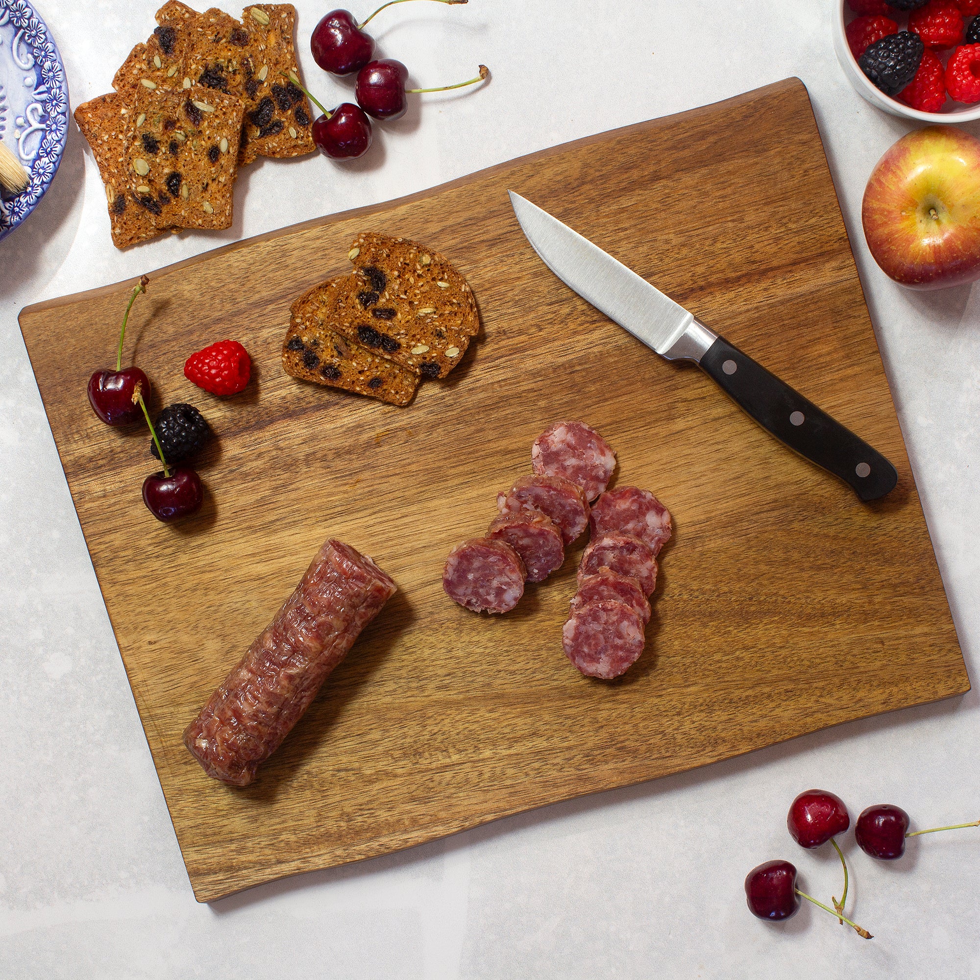 Premium Acacia Wood Charcuterie Board - Handcrafted Cheese & Charcuterie Serving Tray with Juice Groove - Perfect for Entertaining, Wine Pairings & Charcuterie Platters