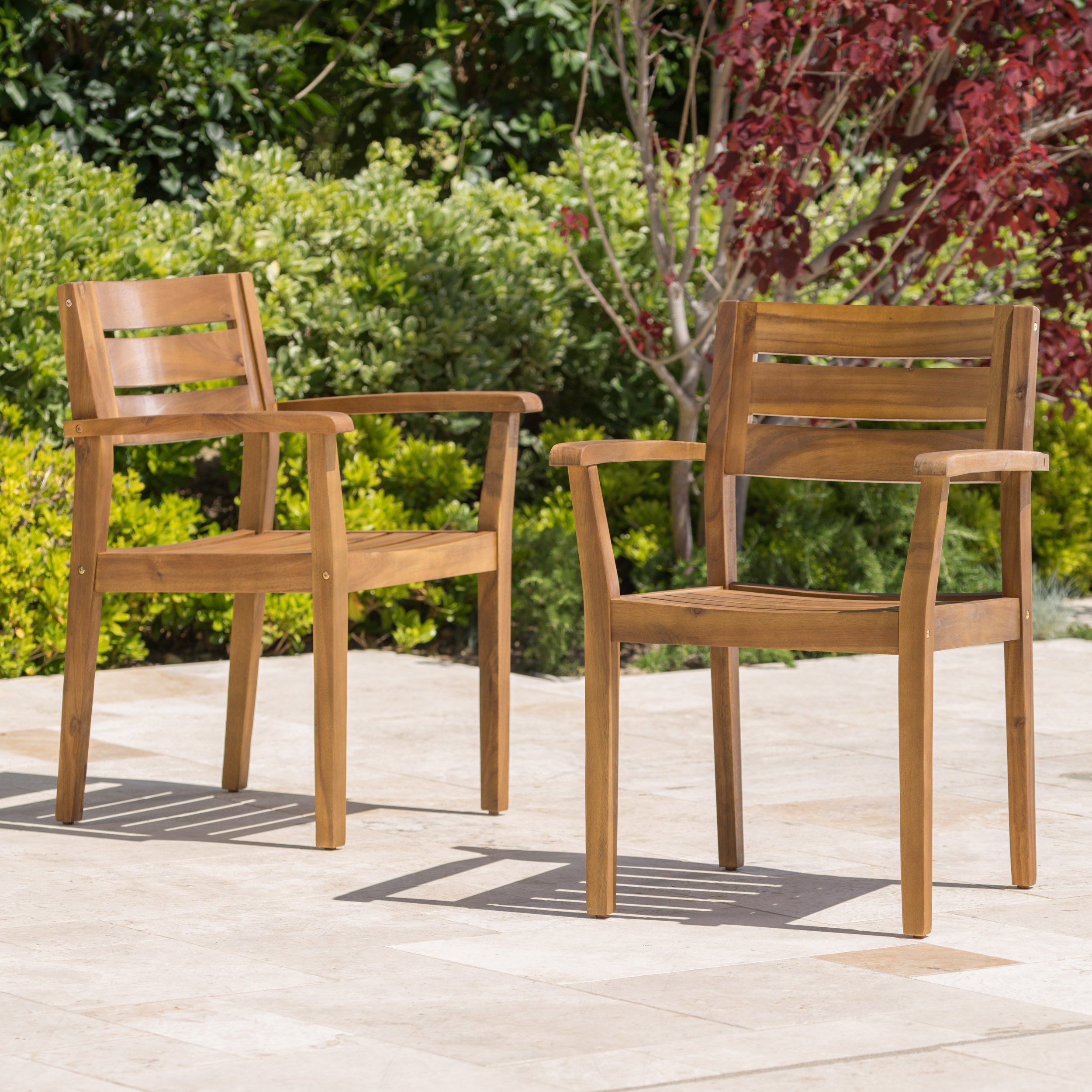 Christopher Knight Home Stanyan 7-Piece Outdoor Dining Set - Acacia Wood with Teak Finish | Patio Furniture for Backyard, Garden & Poolside Entertaining