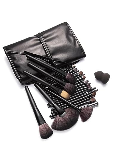 Chachanal Professional 24-Piece Makeup Brush Set - Includes Fan, Eyeshadow, Blush, Lip, Mascara & Angled Eyeliner Brushes - Perfect for Professional Makeup Artists & Home Beauty Routines