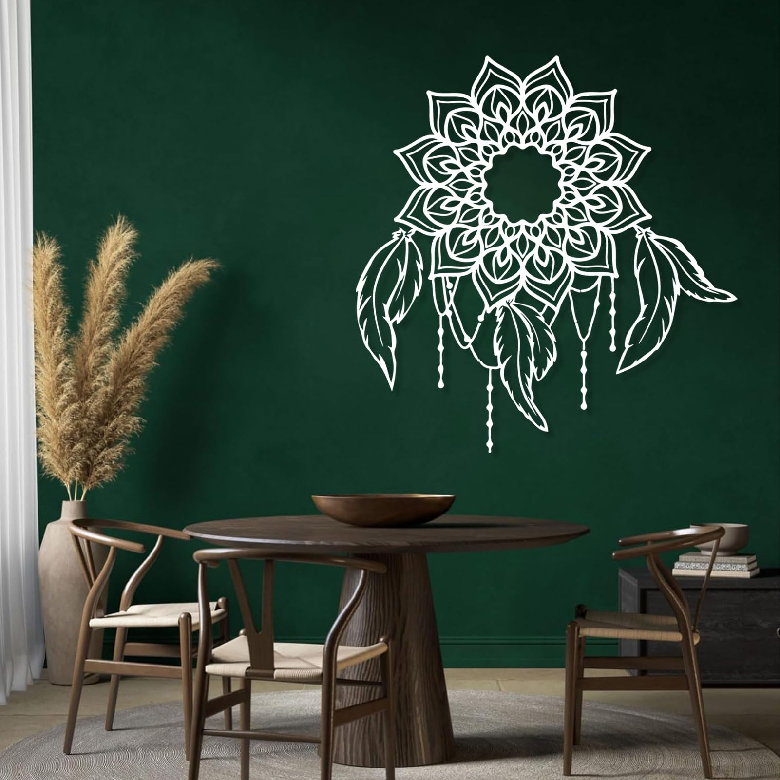 Boho Metal Dream Catcher Wall Hanging - 41