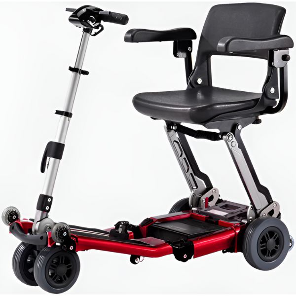 FreeRider USA Luggie Elite 4-Wheel Bariatric Foldable Travel Scooter - Heavy Duty Mobility Scooter for Adults & Seniors - Perfect for Airports, Shopping Malls & Outdoor Adventures