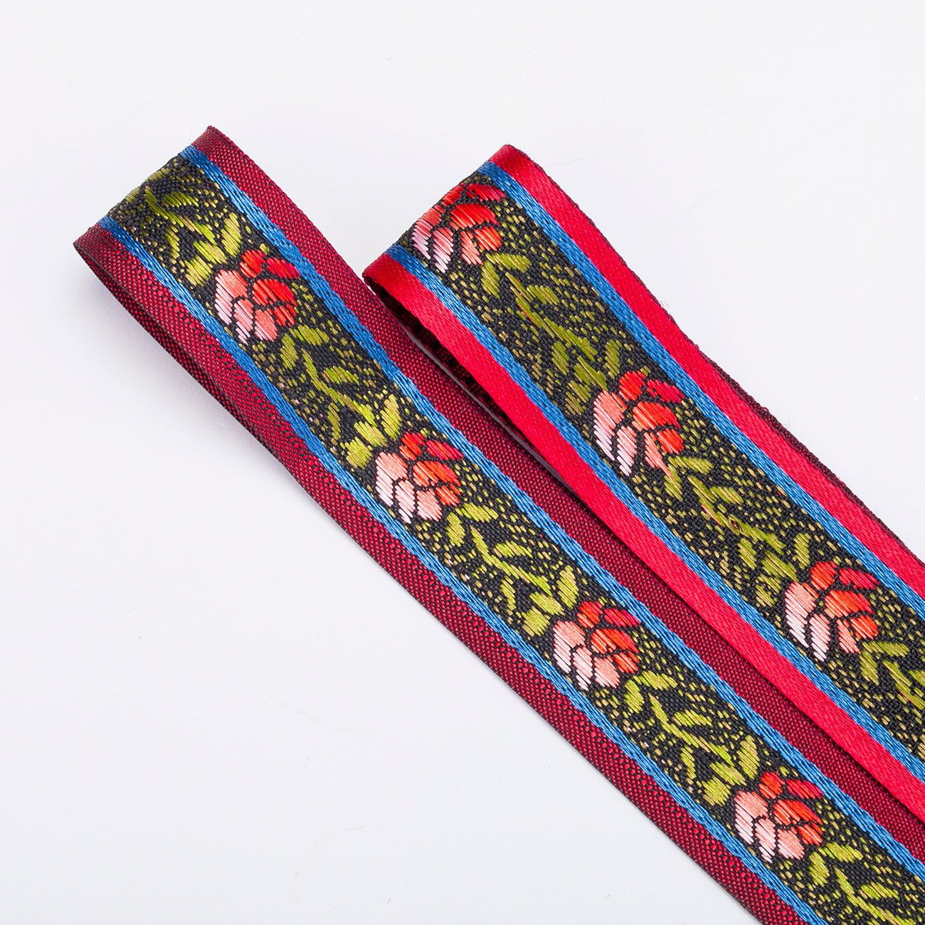 Neotrims Floral Rose Ribbon - Indian Sari Trimming with Decorative Flower Vine Brocade Design for DIY Crafts, Dressmaking & Home Décor | Perfect for Wedding Dresses, Curtains & Table Runners