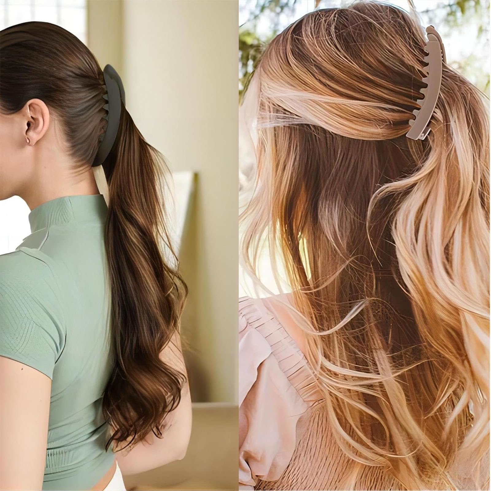 Banana Hair Clips for Women - 4.75 Inch Large Claw Clips for Thick Hair, Cute Hair Accessories (3 Pack) - Perfect for Ponytails, Buns & Everyday Styling