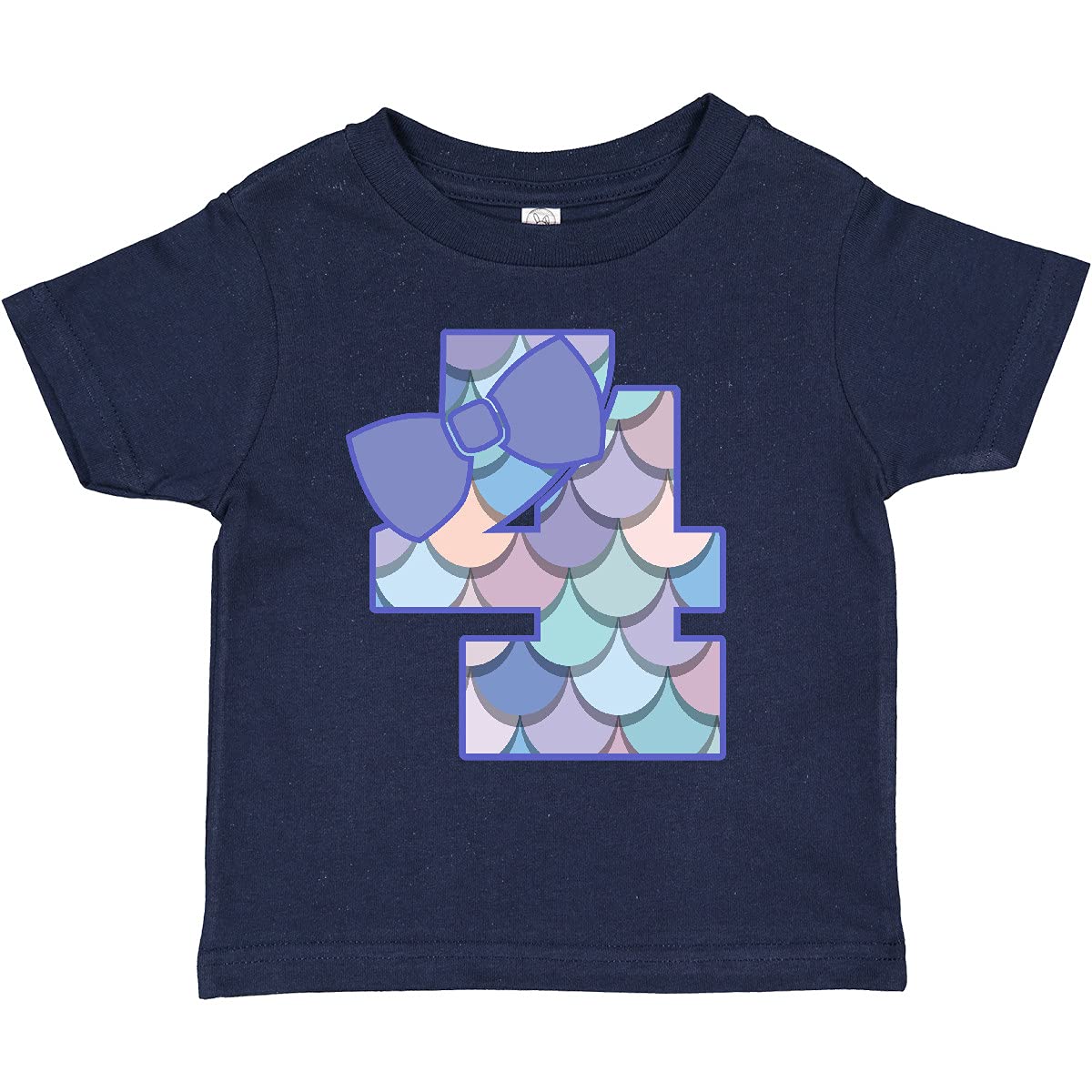 Inktastic 4th Birthday Mermaid Toddler T-Shirt for Girls - Cute 4 Year Old Kids Shirt for Birthday Party & Summer Outfits